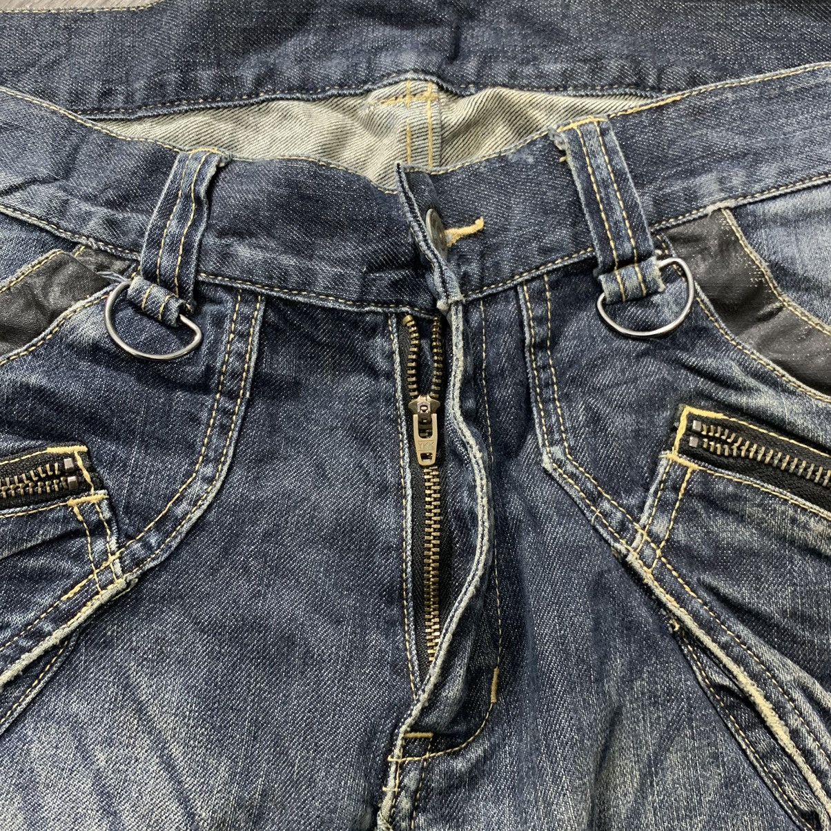 Japanese Brand 🇯🇵 Vintage PPFM Bondage Banana Curve Cut Punk Denim 🇯🇵 Size US 33 - 4 Thumbnail
