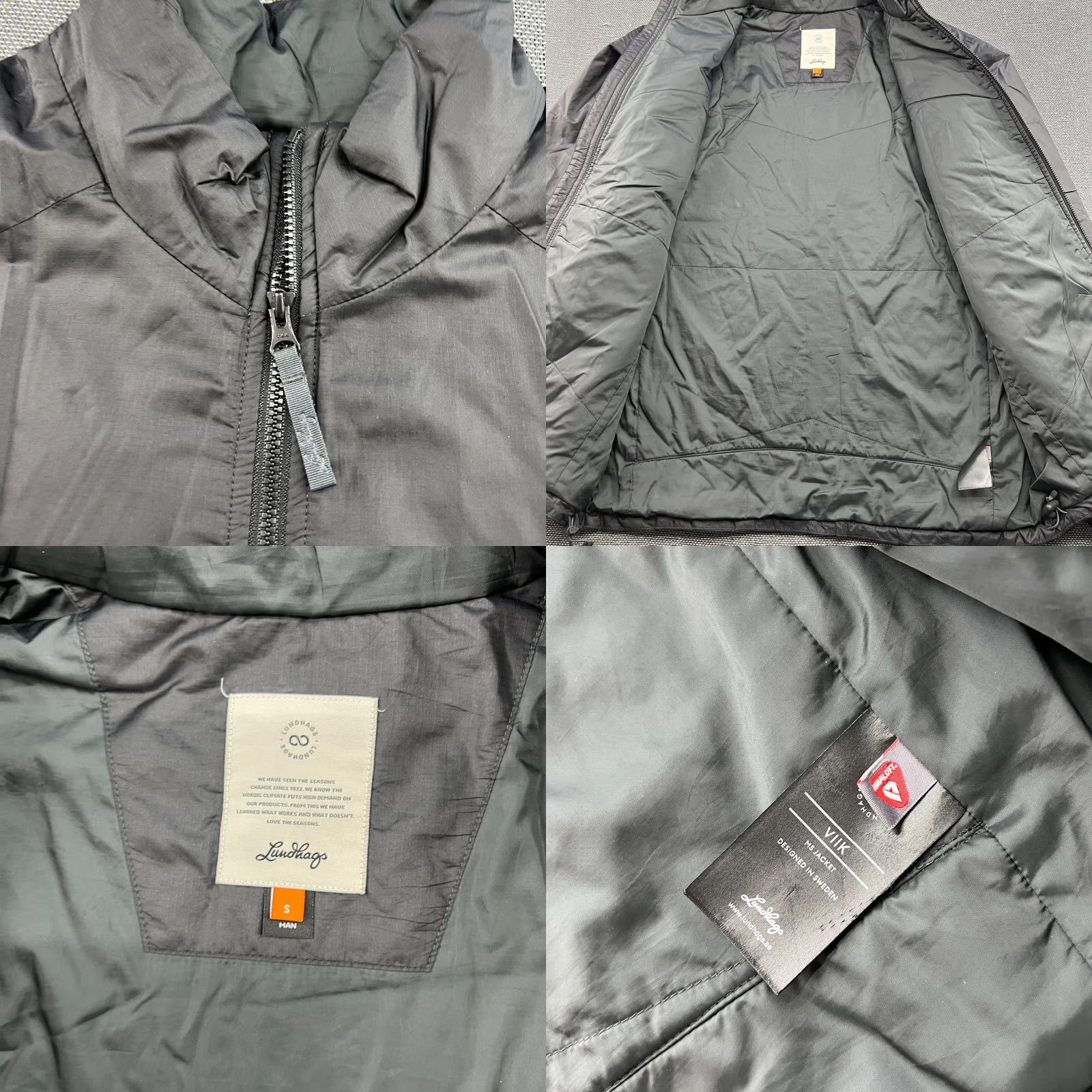 Vintage VINTAGE Lundhags Viik Jacket Mens Small Gray Polartec Full Zip Windbreaker Hoodie Size US S / EU 44-46 / 1 - 9 Thumbnail