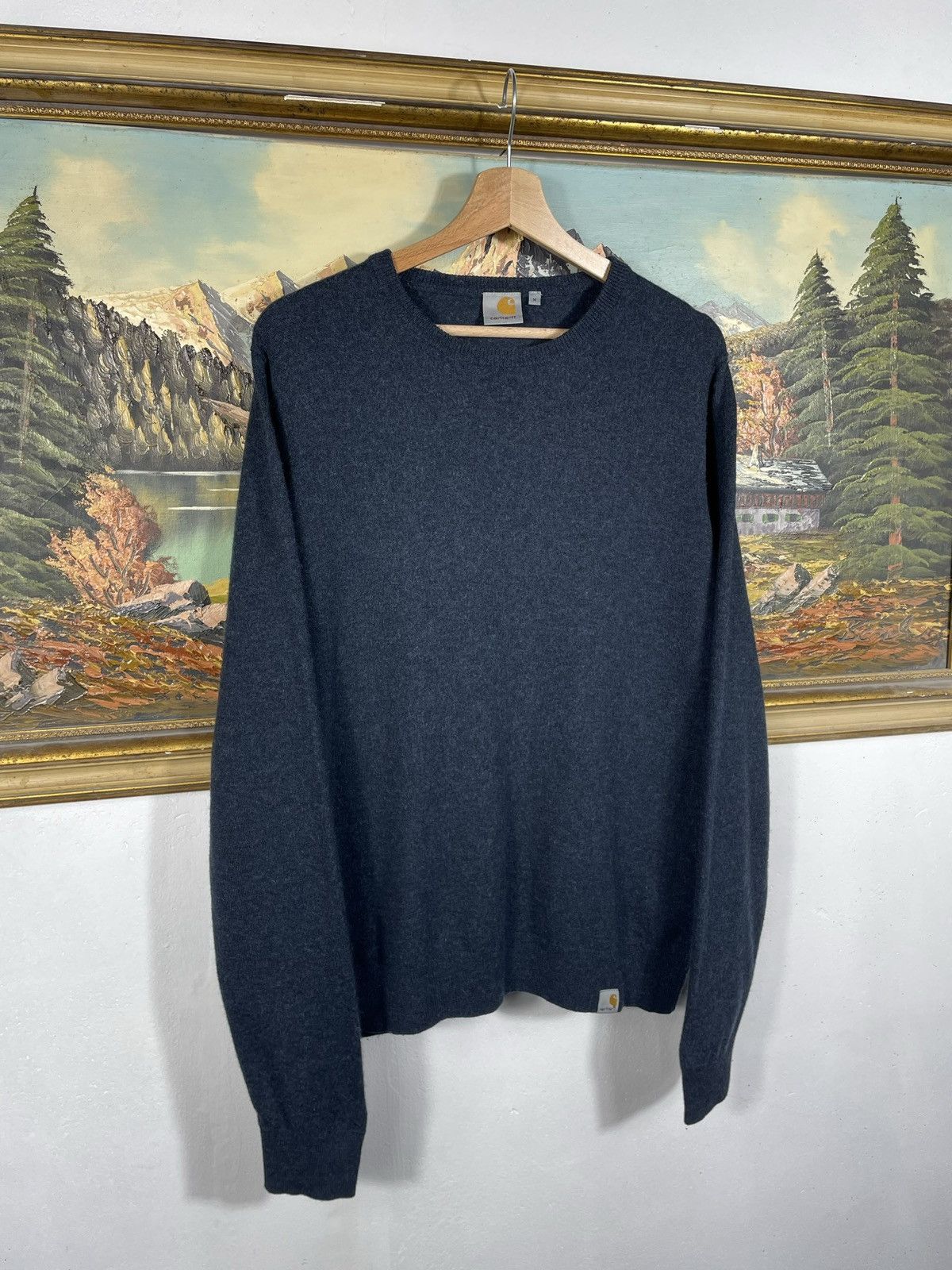 Carhartt × Vintage Carhartt Retro 00s Wool Knitwear Pull Crewneck Sweatshirt Size US M / EU 48-50 / 2 - 2 Thumbnail