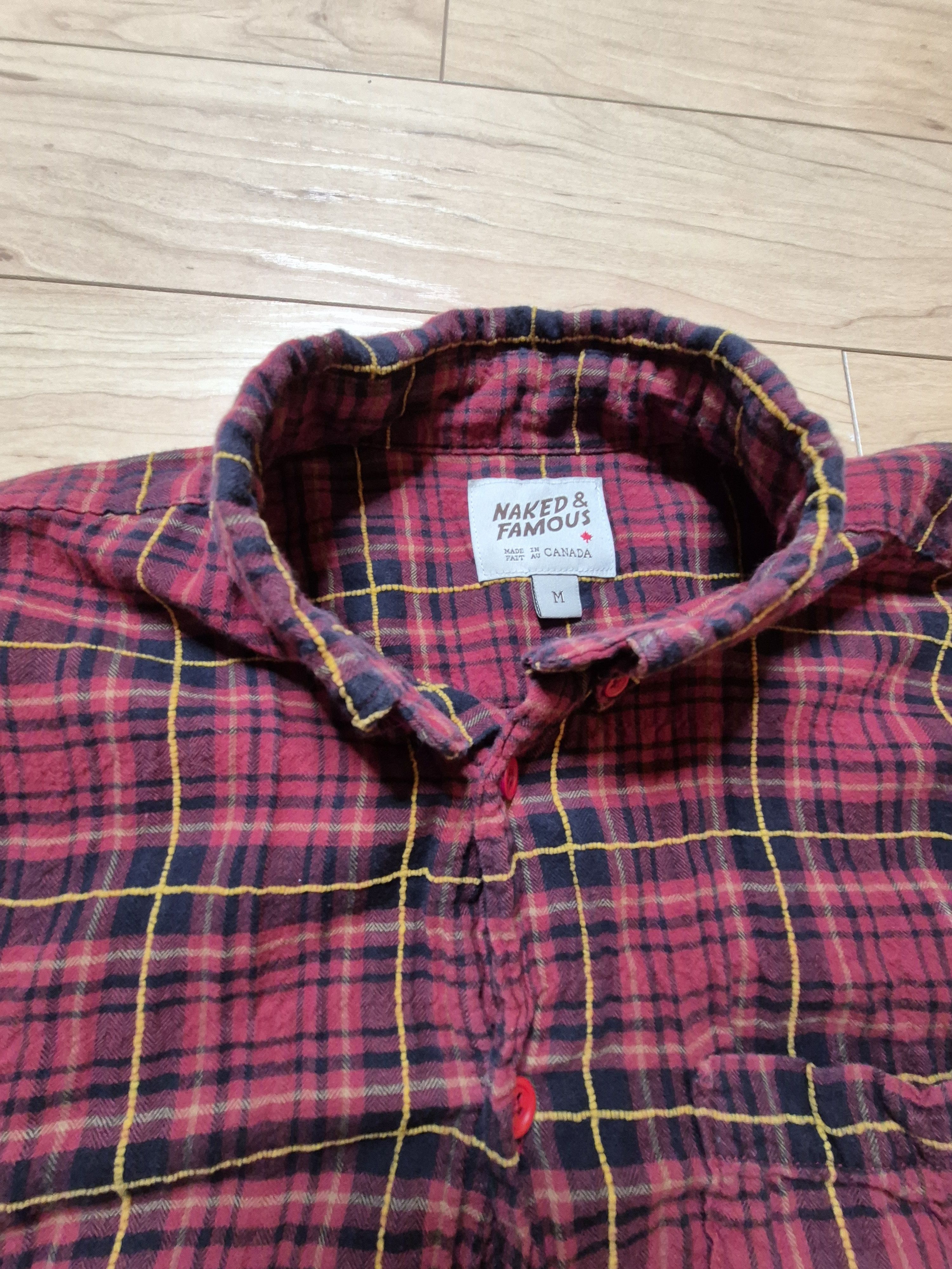 Naked & Famous Regular Shirt Plaid Red Size US M / EU 48-50 / 2 - 3 Thumbnail