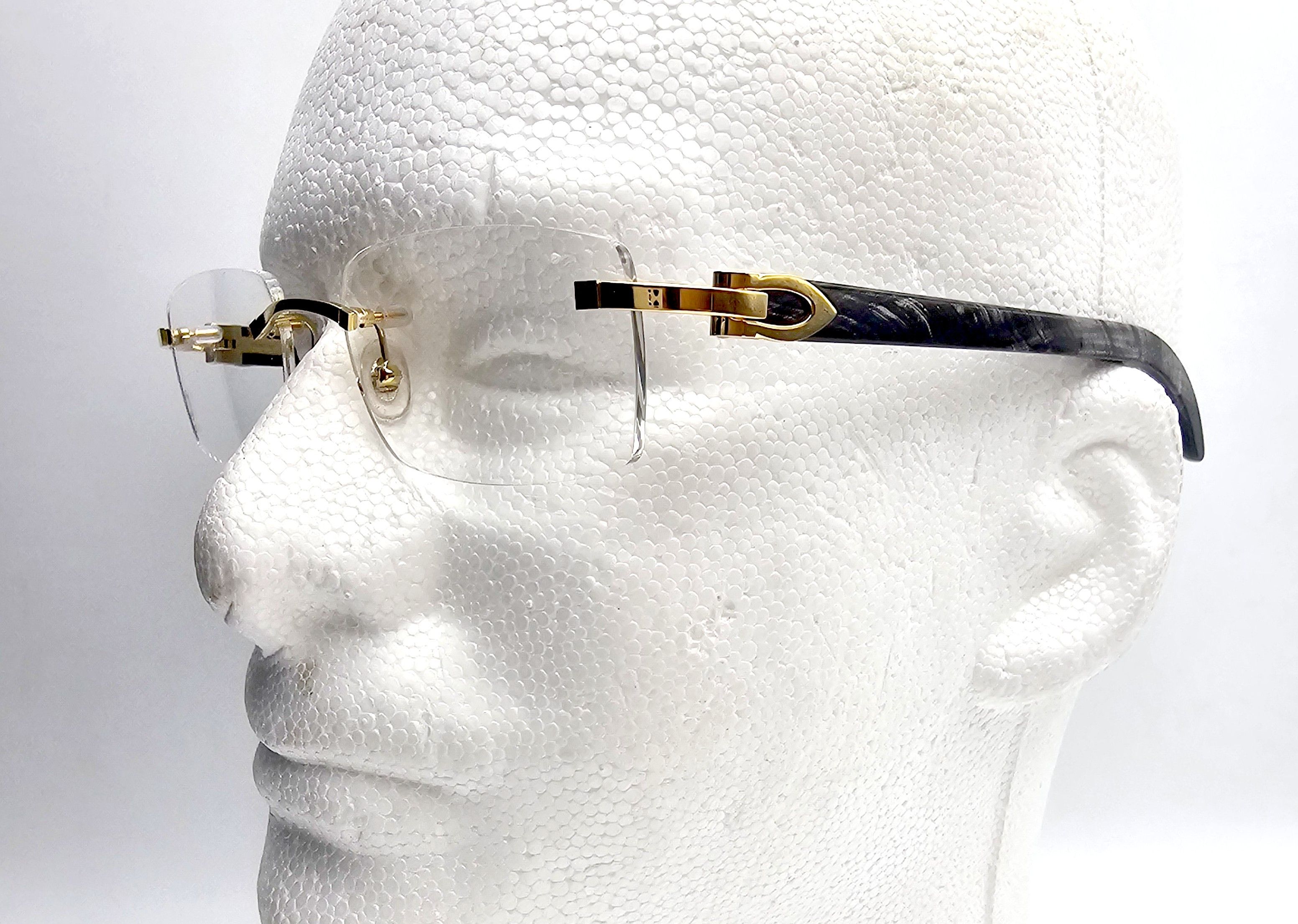 Cartier NEW! Cartier Black Buffalo Horn Glasses CT00490 Size ONE SIZE - 14 Thumbnail