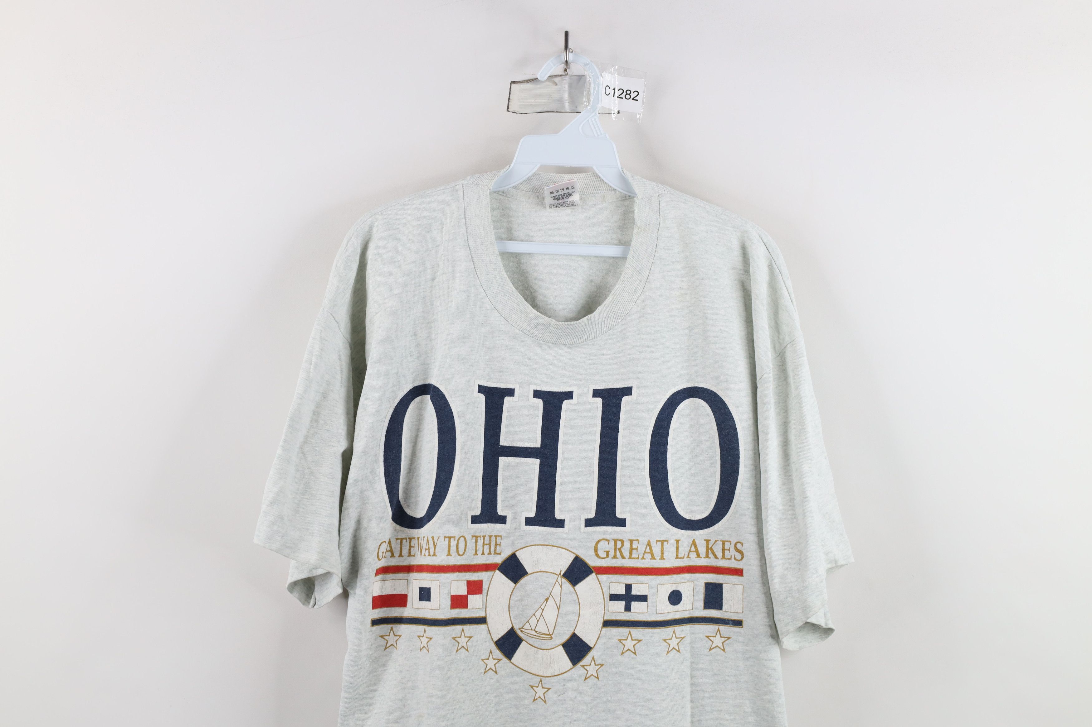 Vintage Vintage 90s Streetwear Ohio Sailing Great Lakes T-Shirt USA Size US XL / EU 56 / 4 - 2 Thumbnail