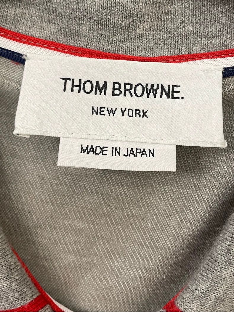 Thom Browne Thom browne Gray stripe Polo short sleeves 2504-Nextarrow Size US L / EU 52-54 / 3 - 6 Thumbnail