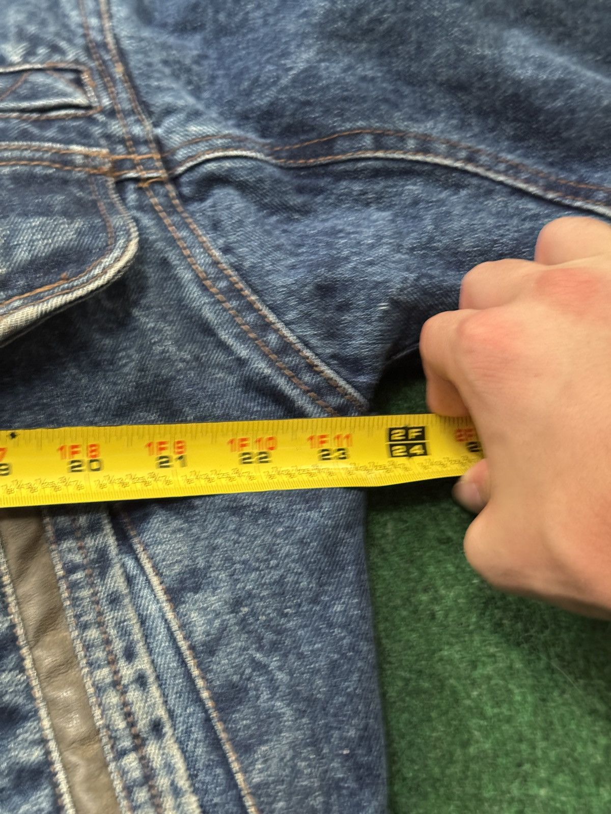 Vintage Vintage 90s Eagles Ridge Bomber CRAZY LINING Denim Jacket Size US M / EU 48-50 / 2 - 6 Thumbnail