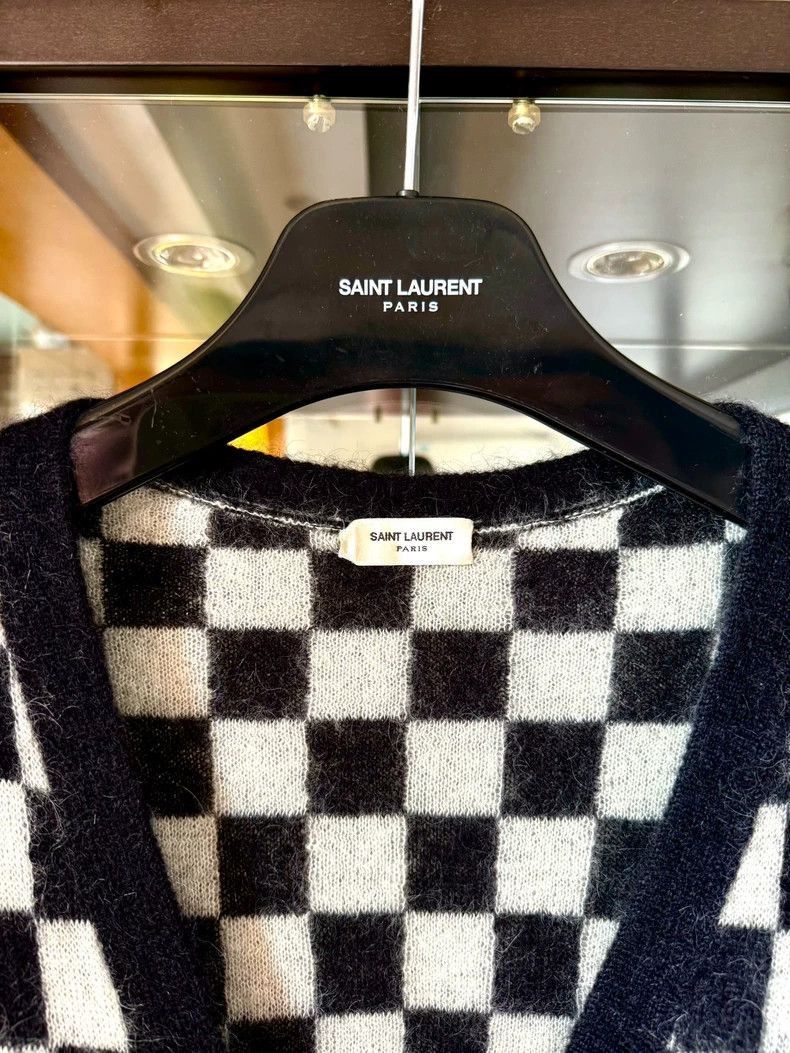 Saint Laurent Paris saint laurent black white checkered cardigan-2507 Size US XS / EU 42 / 0 - 3 Thumbnail
