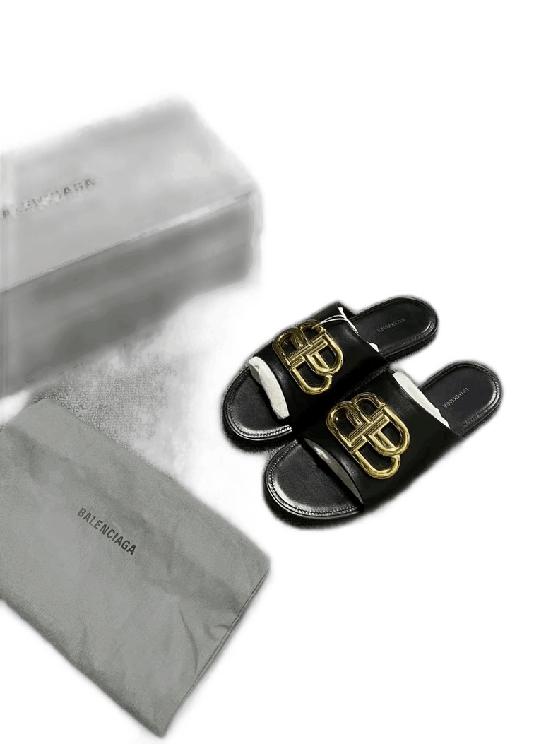 Balenciaga Balenciaga Golden Logo Slide Sandals-2505 Size US 5.5 / EU 38 - 1 Thumbnail