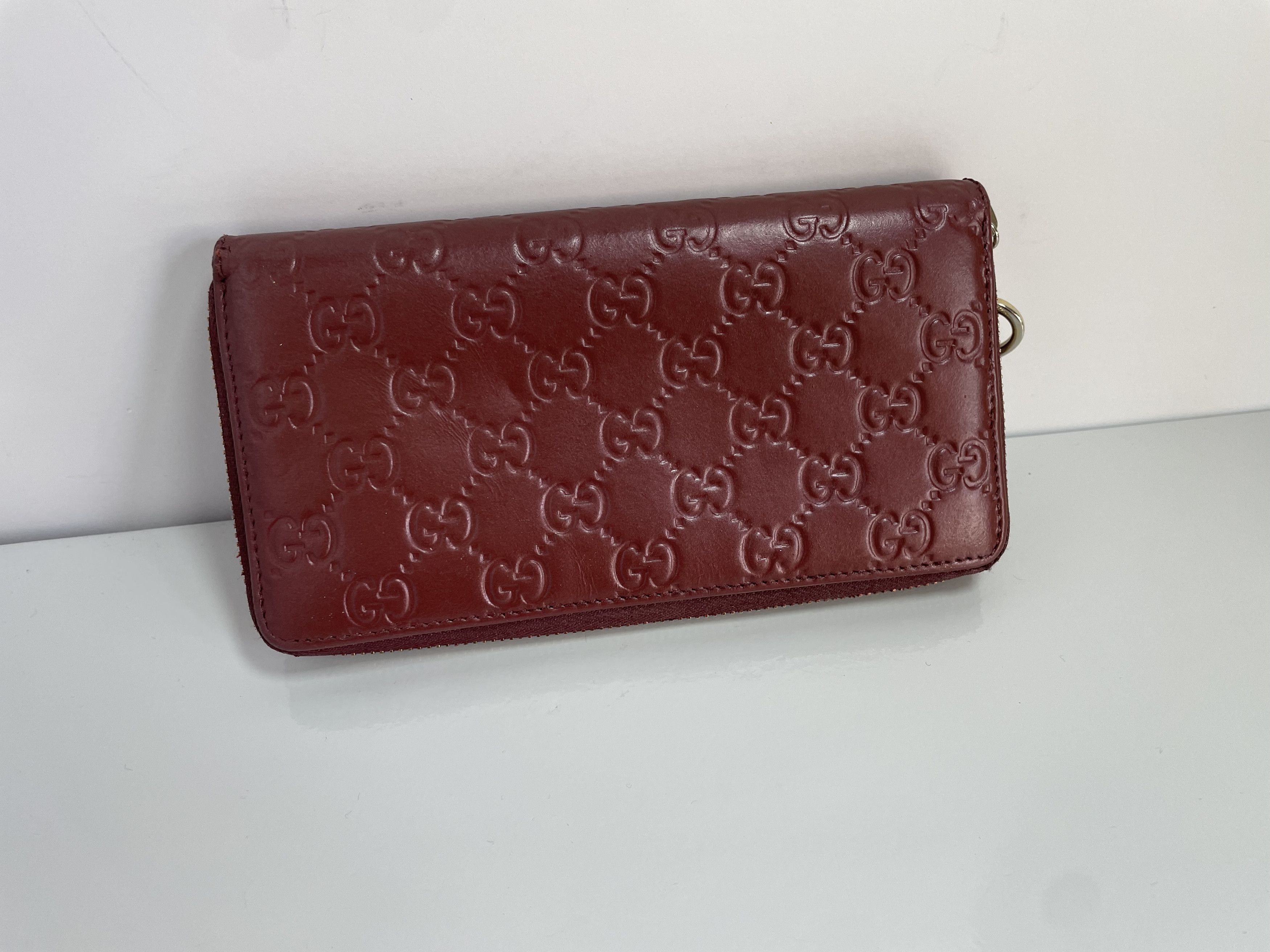 Gucci Gucci leather wallet in bordeaux Size ONE SIZE - 2 Thumbnail