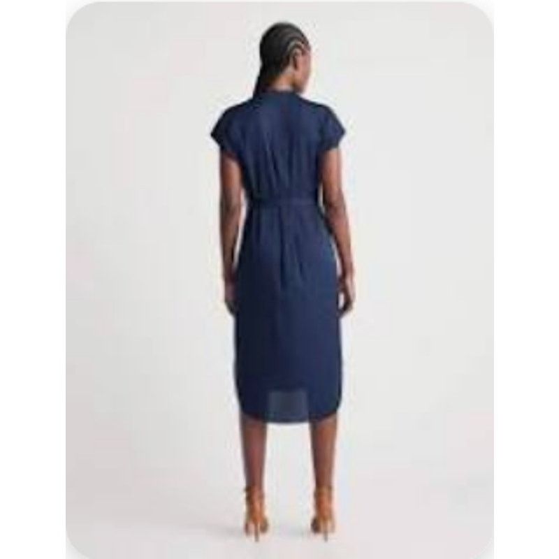Quince Quince Washable Stretch Silk Midi Shirt Dress Size M NWT Size M / US 6-8 / IT 42-44 - 4 Thumbnail