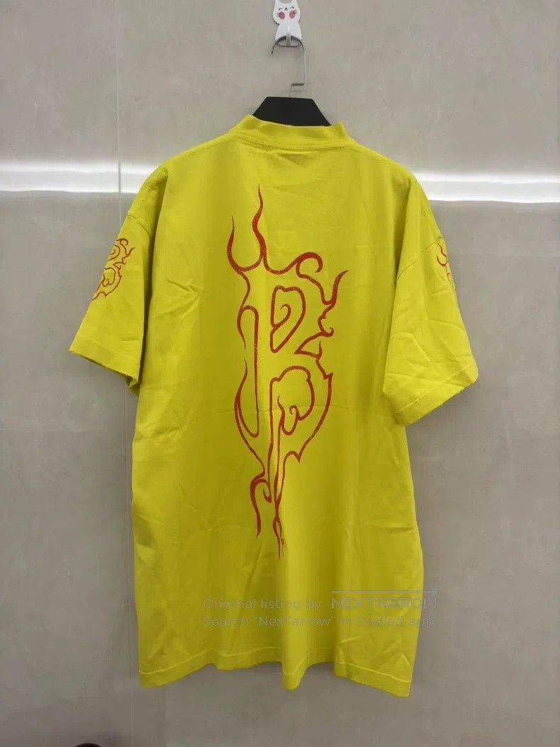 Balenciaga Balenciaga Flame Sanskrit Letter Short Sleeve Size US M / EU 48-50 / 2 - 2 Thumbnail