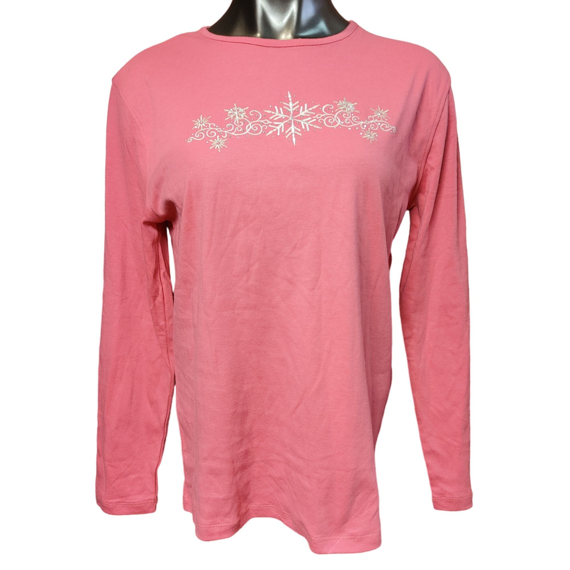 Other M & C Sportswear Women's Snowflake Embroidered Light Pink To Size XL / US 12-14 / IT 48-50 - 1 Thumbnail