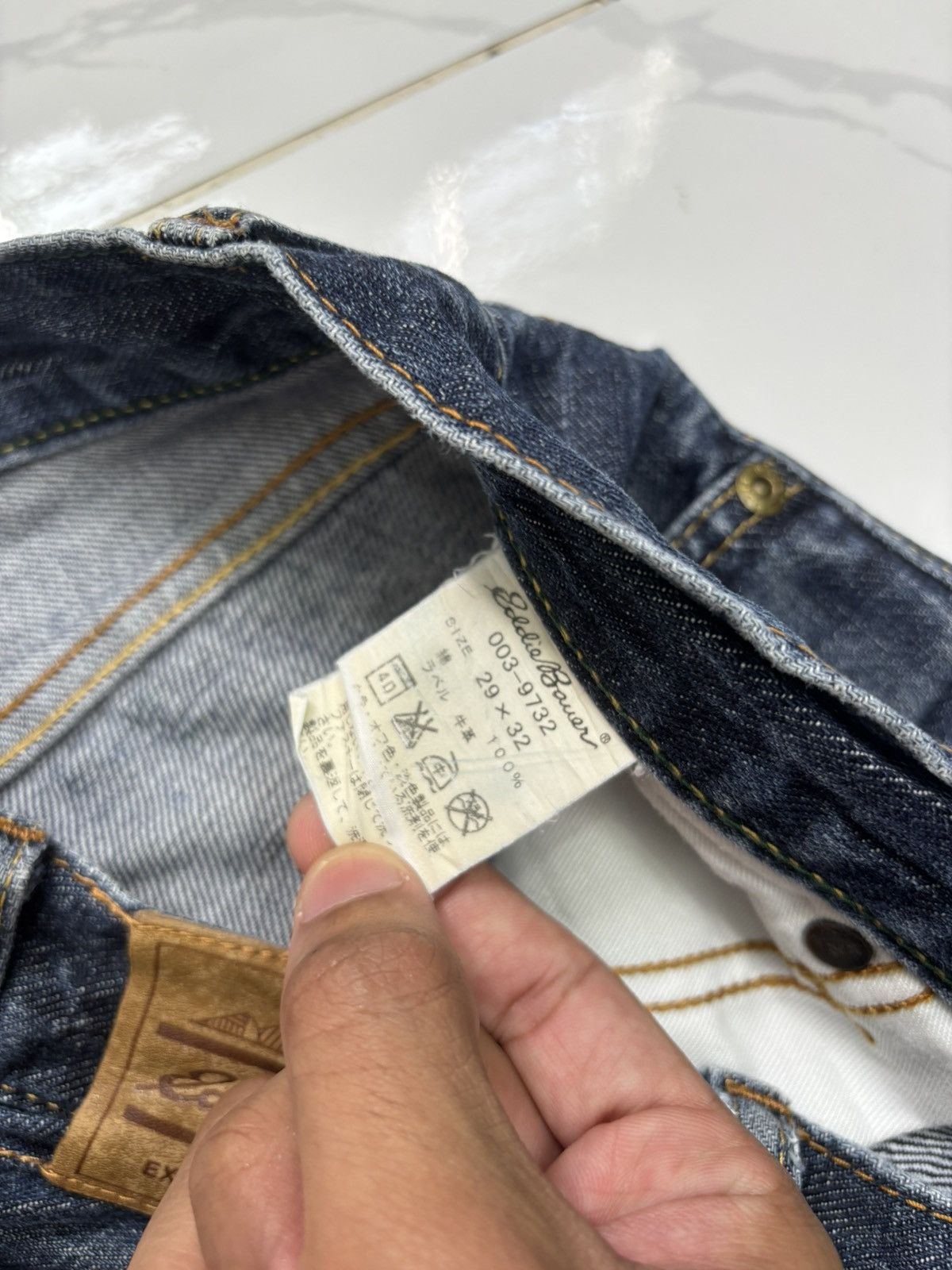 Eddie Bauer × Japanese Brand × Kapital Vintage EDDIE BAUER Selvedge Jeans Distressed Denim Size US 30 / EU 46 - 11 Thumbnail