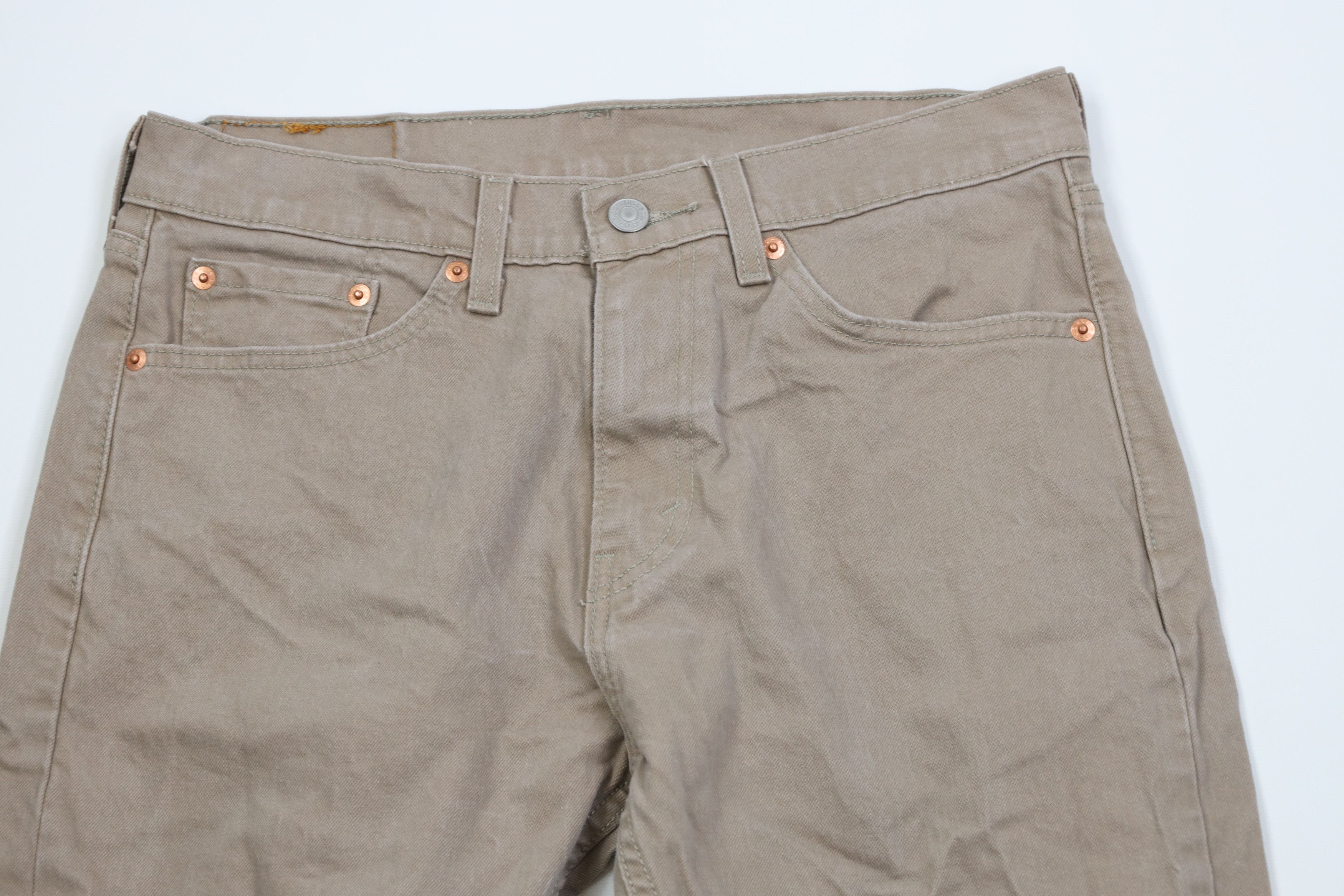 Levi's Vintage Y2K Levis 505 Regular Straight Leg Denim Jeans Beige Size US 30 / EU 46 - 2 Thumbnail