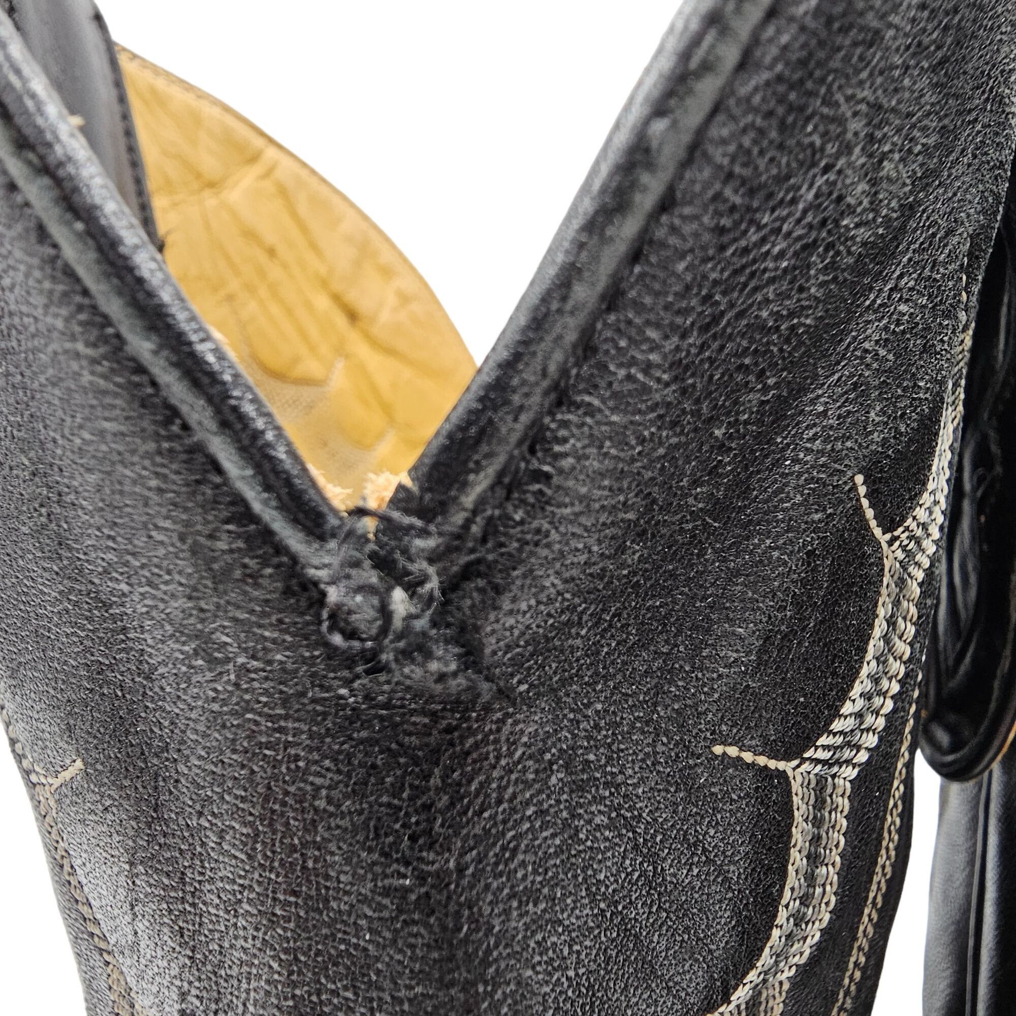 Other Vintage Honcho Boots Exotic Full Quill Ostrich Black Cowboy Size US 10 / EU 43 - 8 Thumbnail