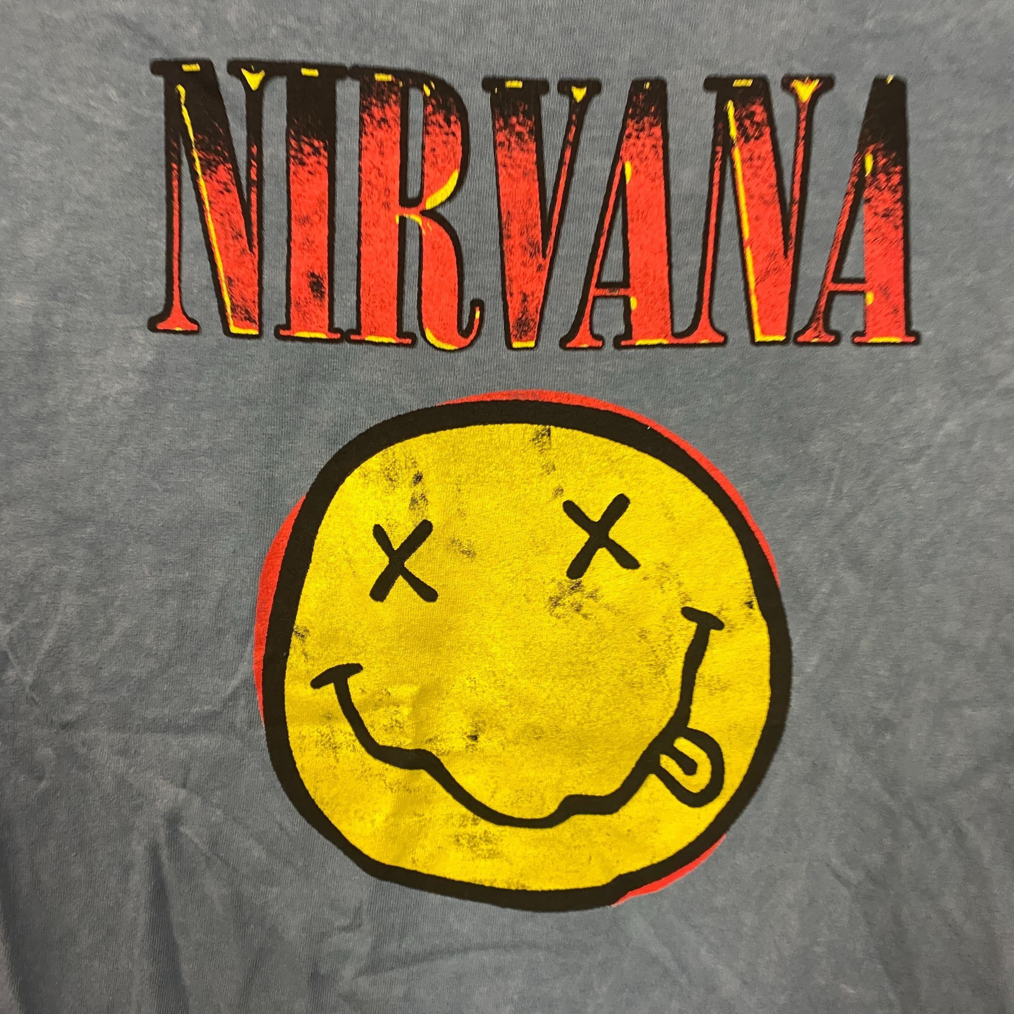 Nirvana Nirvana Nevermind Album Dead Smiley Light Blue T-Shirt Mediu Size US M / EU 48-50 / 2 - 2 Thumbnail