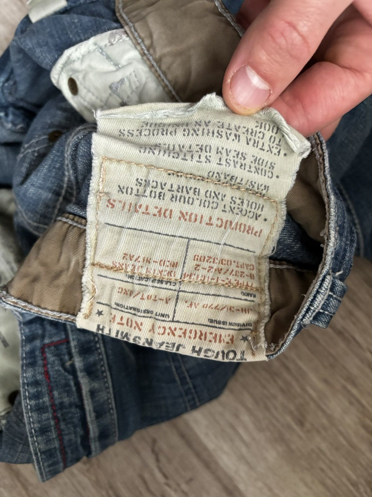 TOUGH JEANSMITH patchwork distressed jeans