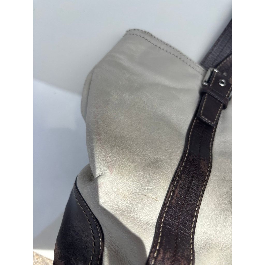 Coach Vintage COACH Hampton Small White Leather Tote Bag Size ONE SIZE - 8 Thumbnail