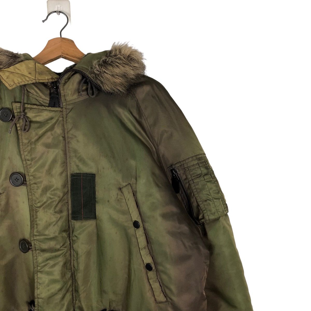 Avirex 🔥Heavy Parka Jacket Avirex USA Mink Fur Hoodie Cargo Pocket Size US M / EU 48-50 / 2 - 6 Thumbnail