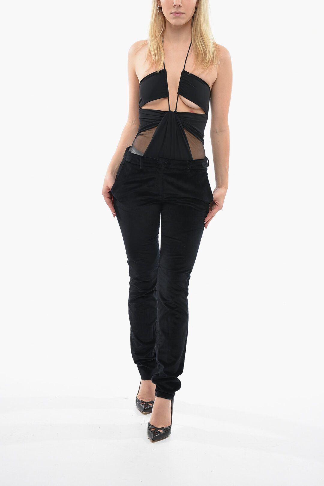 Philipp Plein og1mm0824 Long Trouser in Black Size 28" / US 6 / IT 42 - 4 Thumbnail