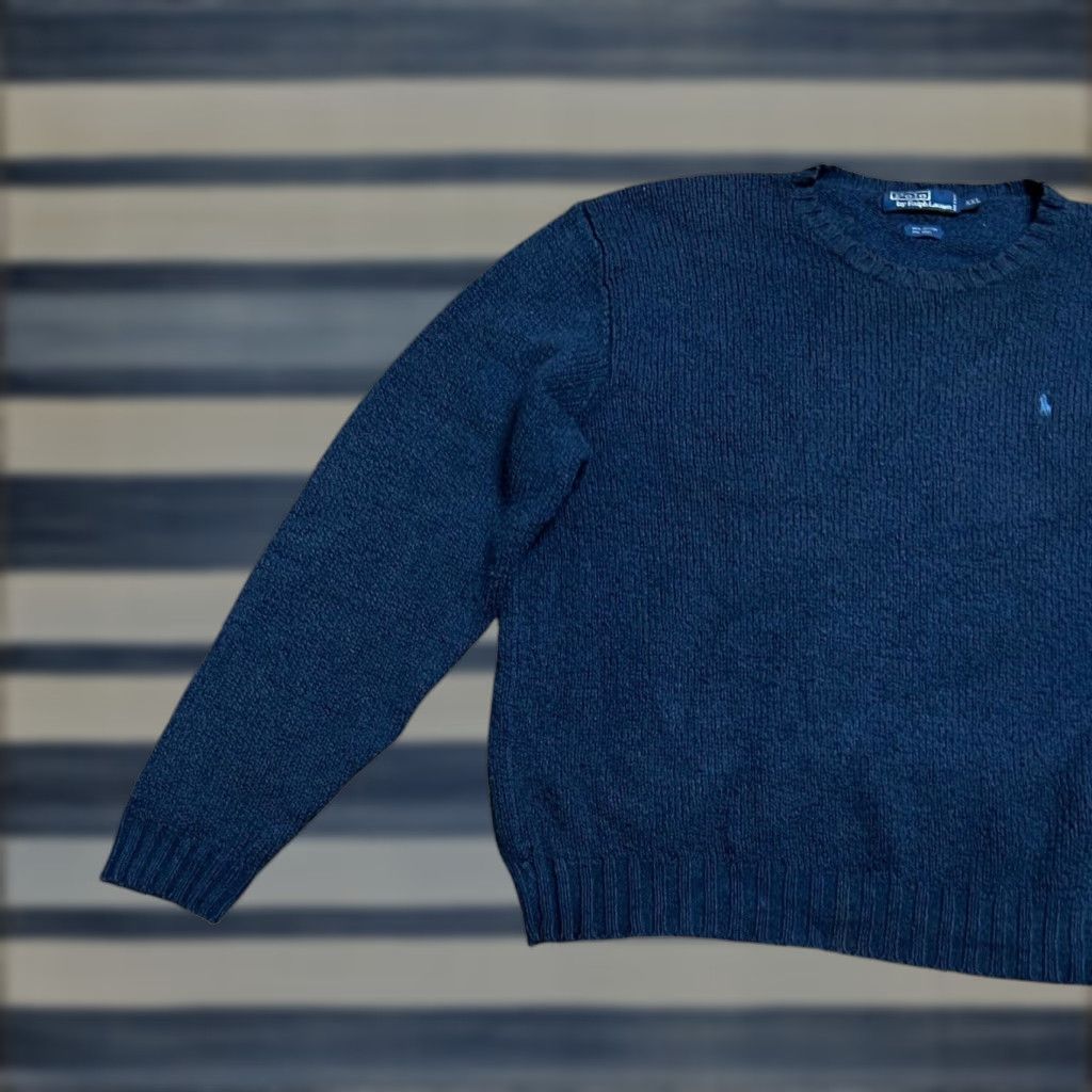 Ralph Lauren Polo Ralph Lauren Crew Neck Sweater Mens 2XL Wool Blend Pullover Blue Knit Regular Tailored Classic Size US XXL / EU 58 / 5 - 1 Thumbnail