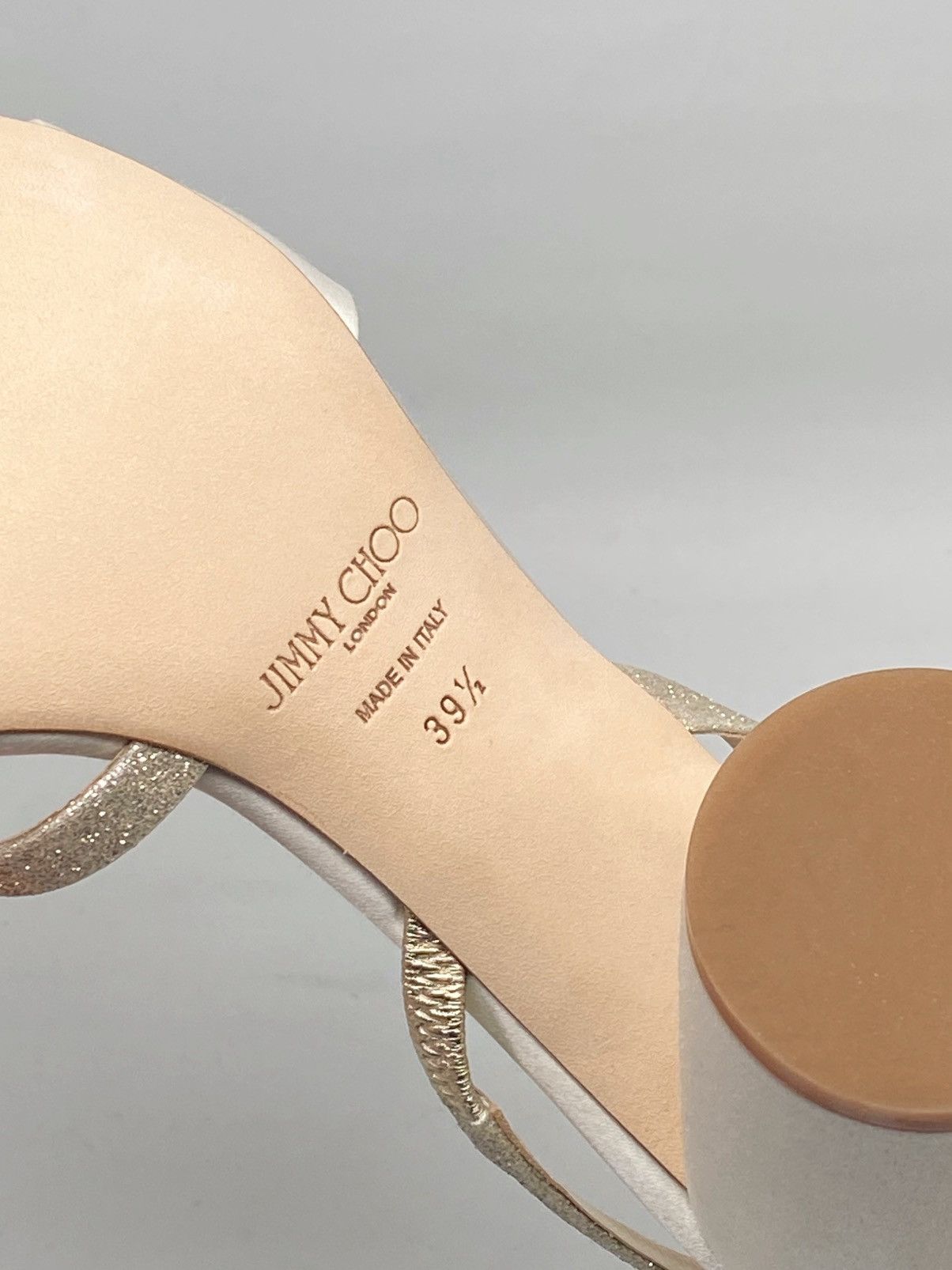 Jimmy Choo Jimmy Choo Plum Satin & Glitter Slingback Sandals size 39.5 Size US 9.5 / IT 39.5 - 13 Thumbnail