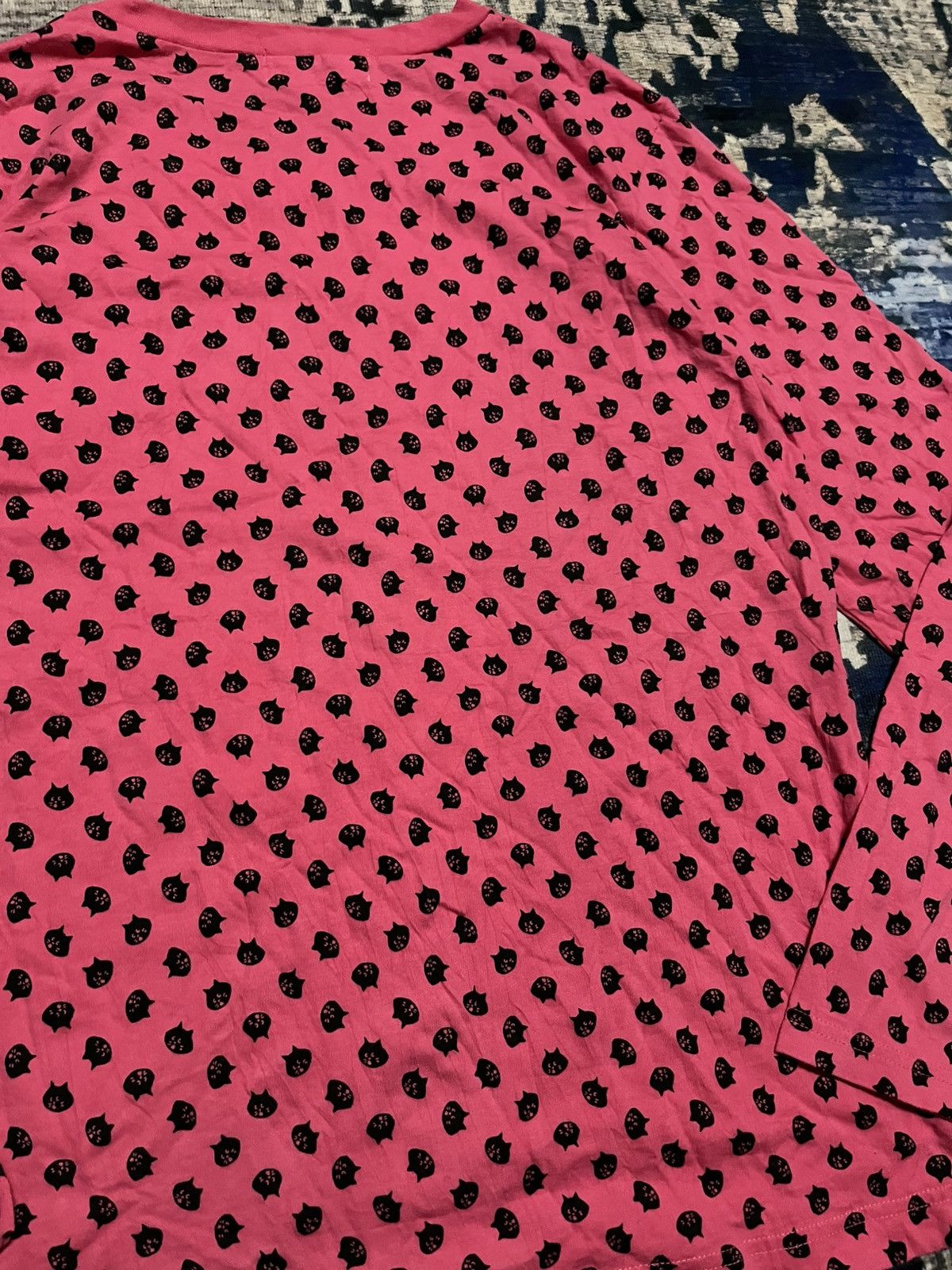 Ne-Net Ne-Net issey miyake full print head cat long sleeve tee Size L / US 10 / IT 46 - 10 Thumbnail