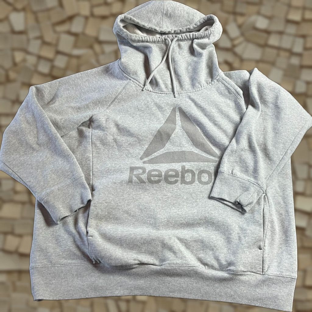 Reebok Reebok Hoodie Men's Size 1X Gray Cowl Neck Sweatshirt Logo Pullover Size US XL / EU 56 / 4 - 1 Thumbnail