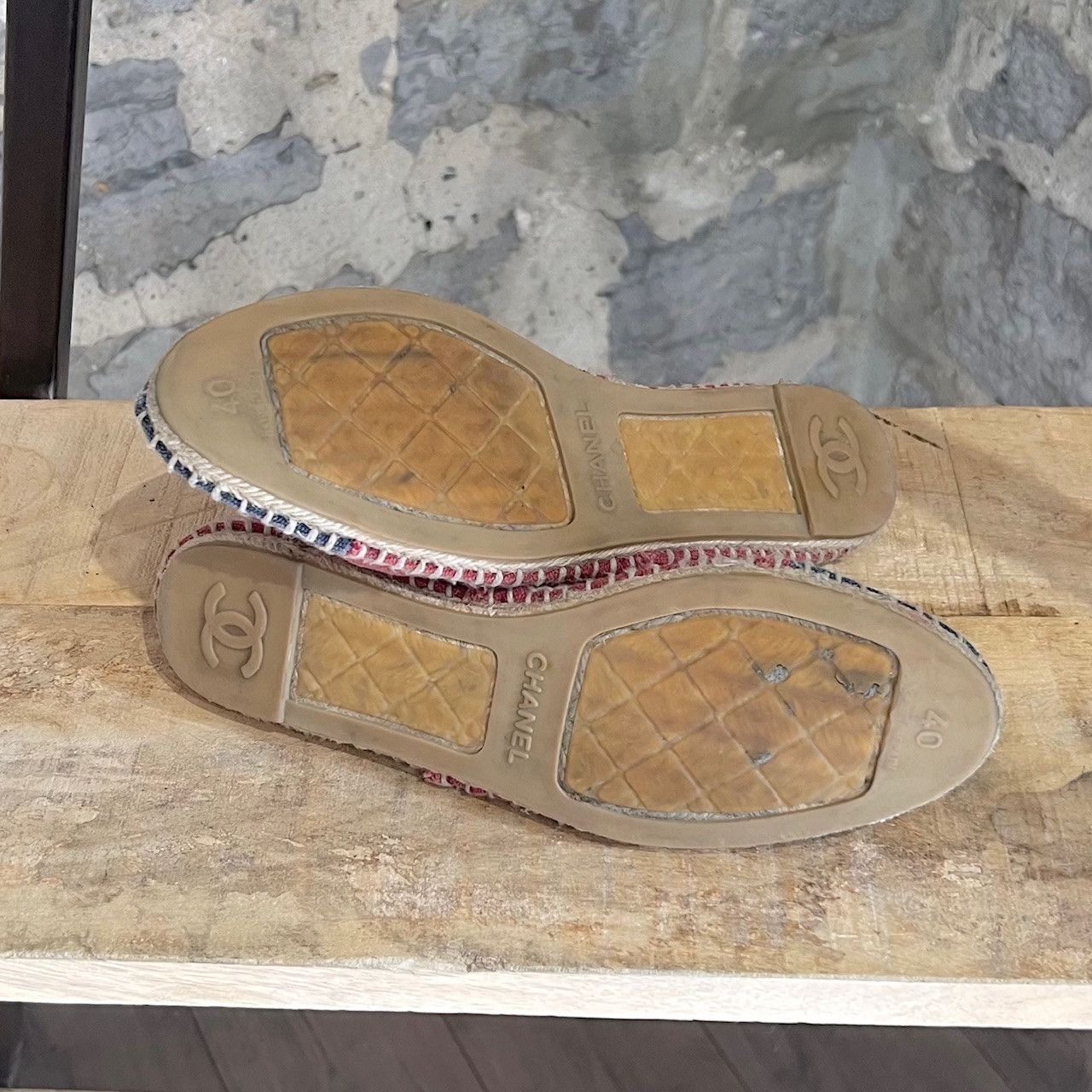 Chanel Chanel Pink Denim Cotton Espadrilles Size US 10 / IT 40 - 7 Thumbnail