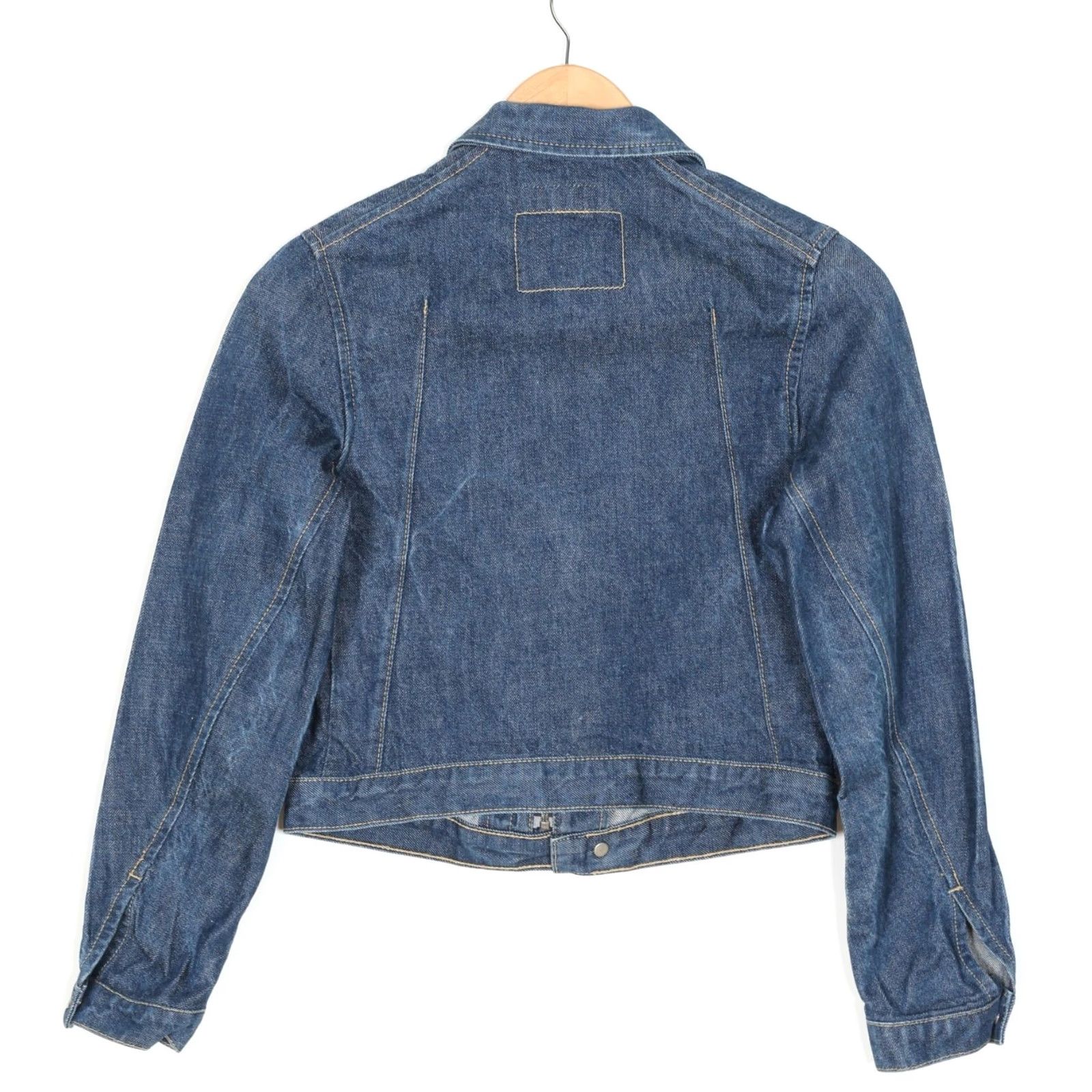 Levi's VINTAGE Levi’s Trucker Jacket Womens XS Denim Blue 70101 0835 Leather/Logo Accents Casual All Seasons Size 26" / US 2 / IT 38 - 3 Thumbnail