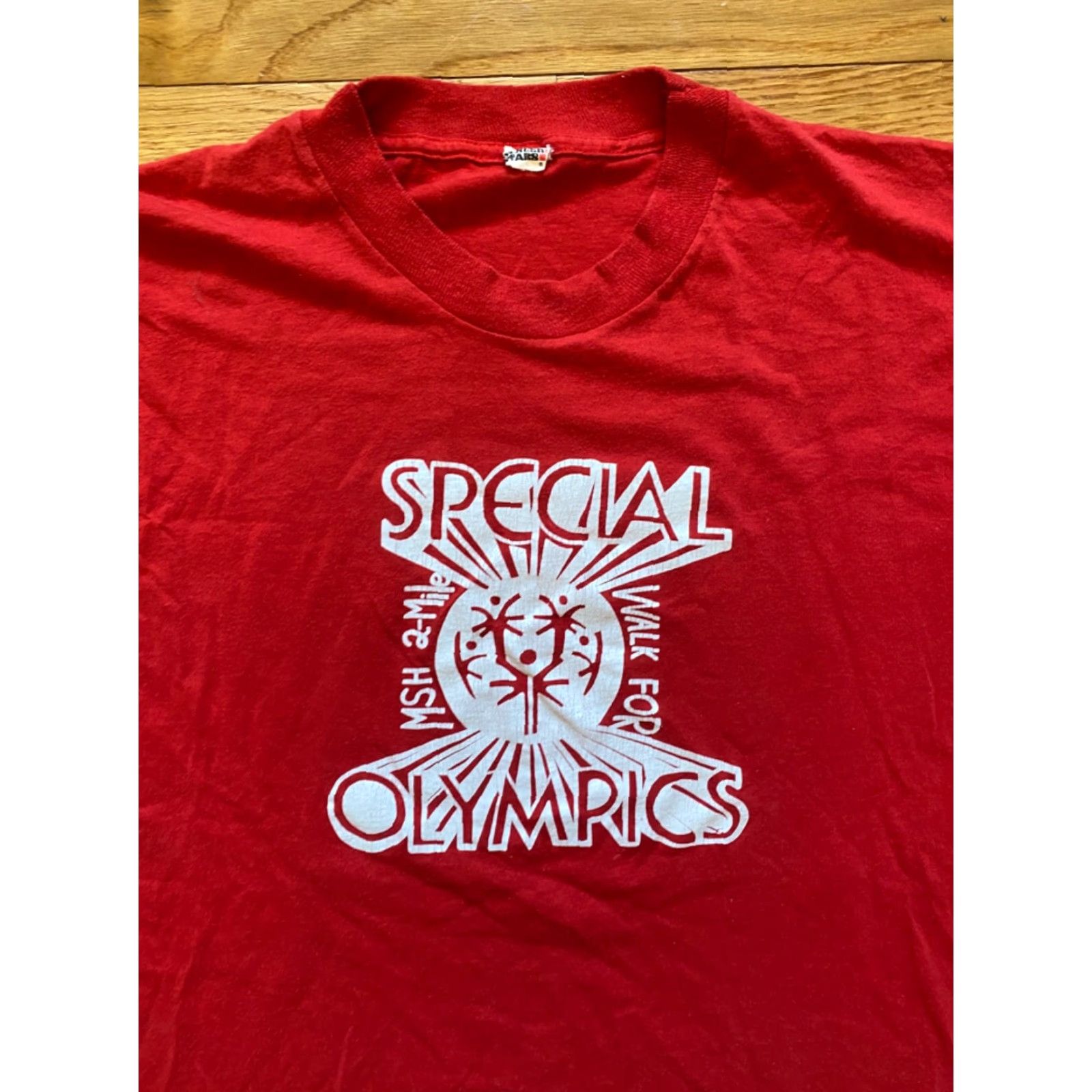 Vintage VINTAGE Signal T-Shirt Mens L Red 80s USA Special Olympics Volunteer Single Stitch Shirt Size US L / EU 52-54 / 3 - 3 Thumbnail