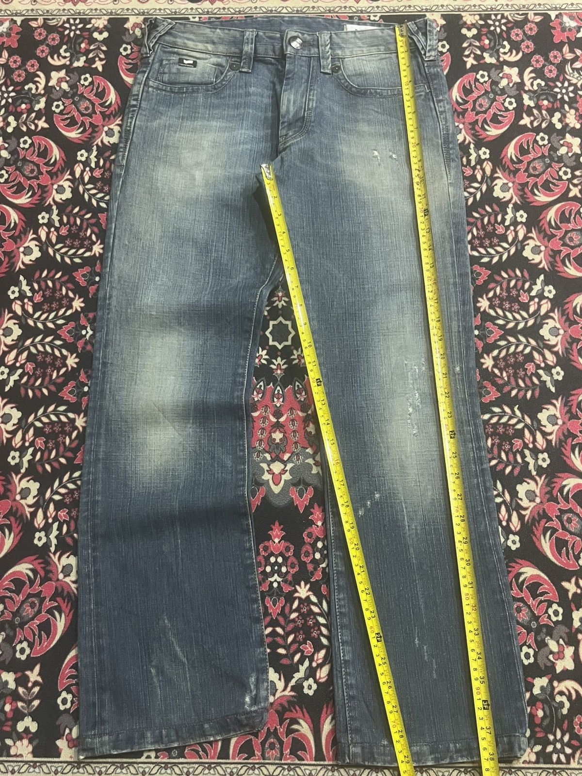 GAS Vintage GAS Blue Faded Washed Straight Leg Jeans Size US 32 / EU 48 - 13 Thumbnail