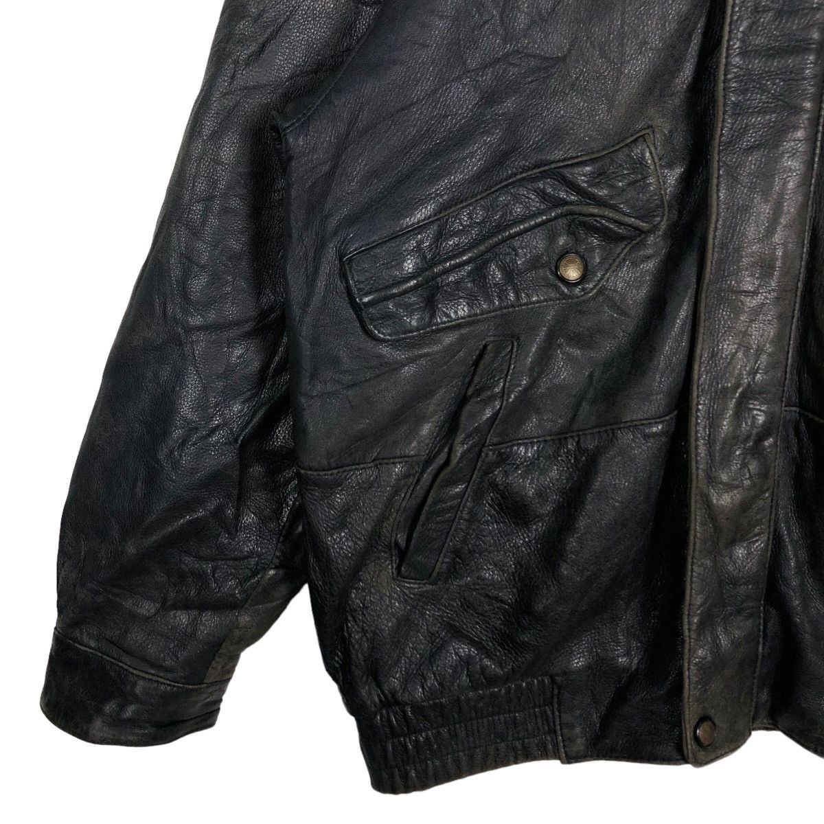Genuine Leather 🔥90’s Vintage Genuine Leather Jacket Bomber Red Stage Japan Size US M / EU 48-50 / 2 - 3 Thumbnail