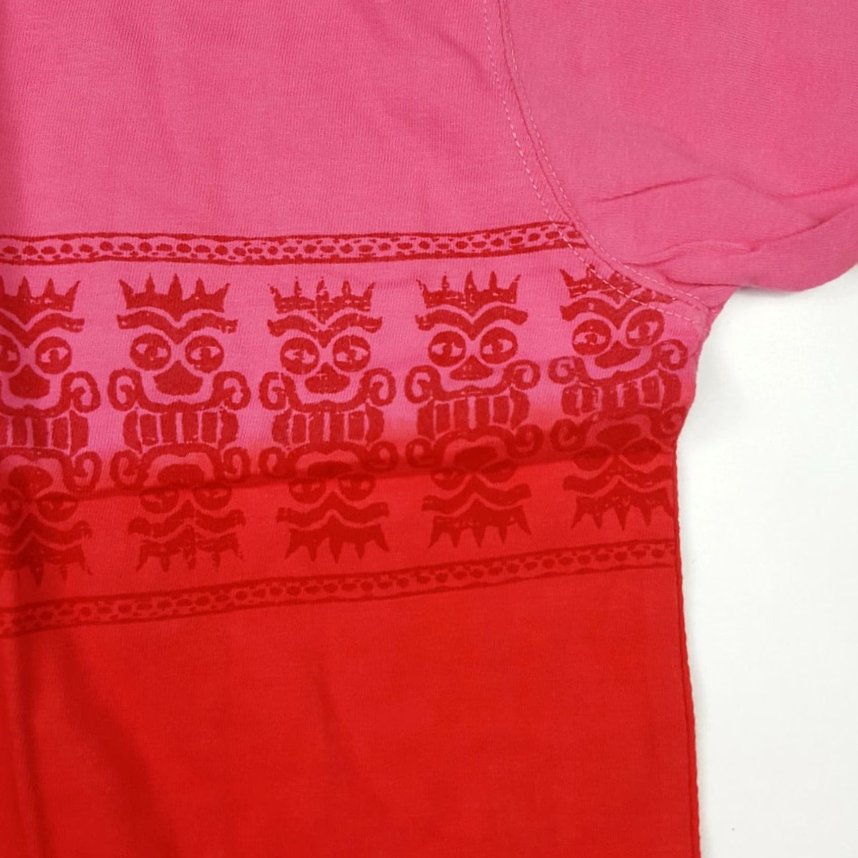 Pinko VTG 90s Pink Tribal Tie-Dye Men's XL Hawaiian Aztec Sports T Shirt Navy? Size US XL / EU 56 / 4 - 3 Thumbnail
