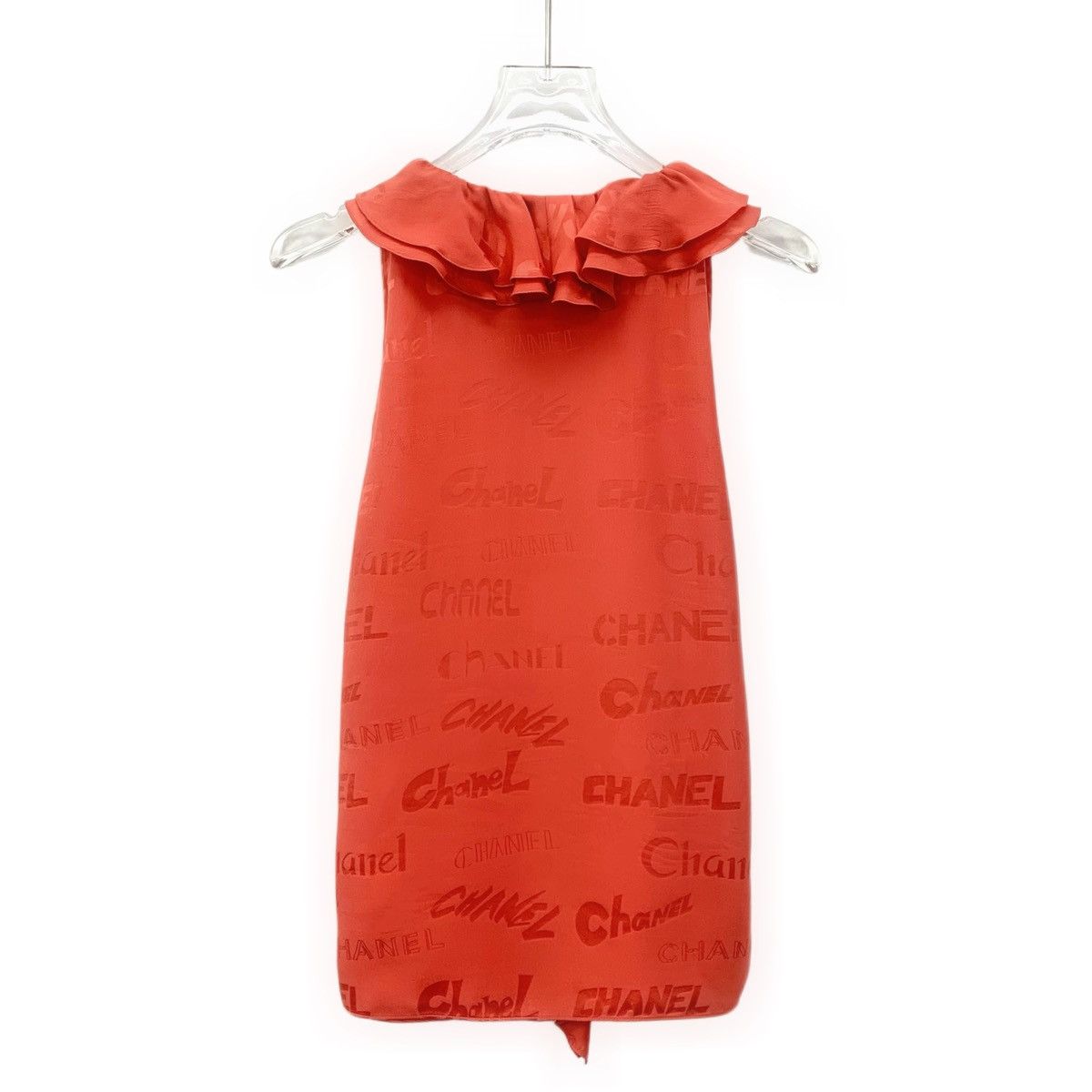 Chanel Chanel Silk Logo Jacquard Lace Trim Sleeveless Dress K26WX Size M / US 6-8 / IT 42-44 - 2 Thumbnail