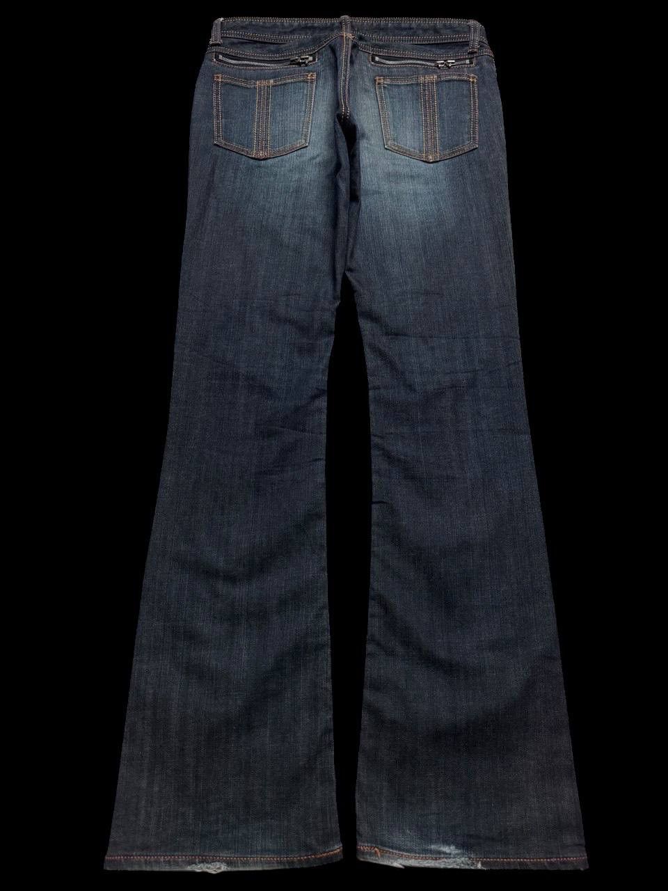 Vintage FLARE Vintage Schlussel Mudwash Distressed Bootcut Sick Jean Size US 31 - 14 Thumbnail