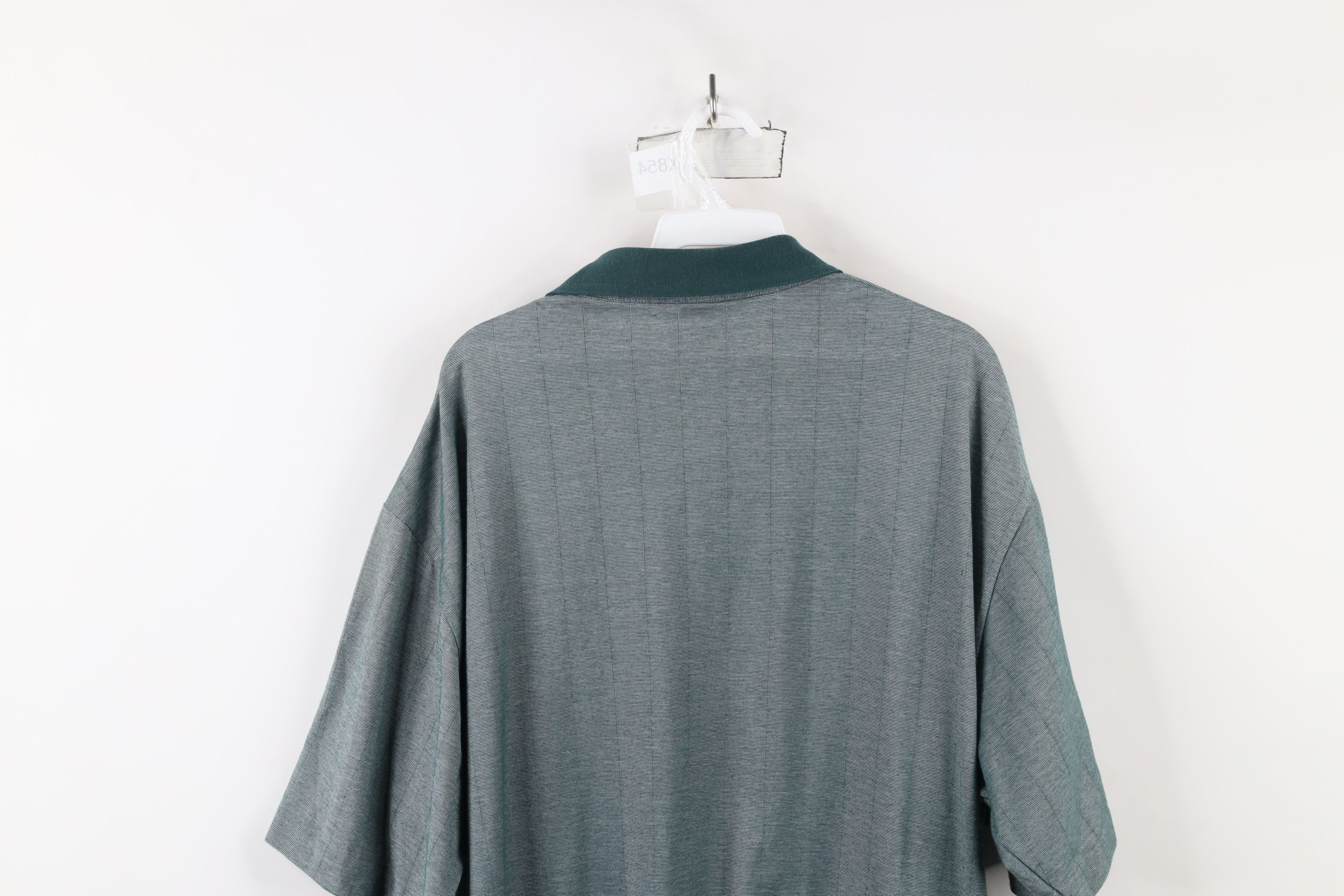 Vintage Vintage 90s Streetwear Knit Pullover Polo Shirt Green Size US L / EU 52-54 / 3 - 9 Thumbnail