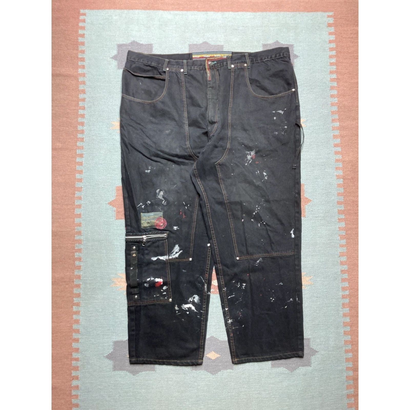 Vintage VINTAGE PACO Jeans Wide-Leg 50x33 Black Mens Size US 34 / EU 50 - 6 Thumbnail