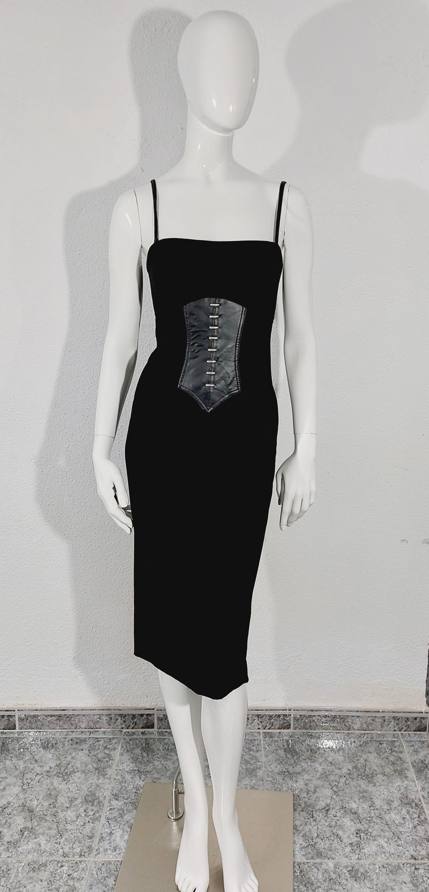 Thierry Mugler Thierry Mugler Corset Leahter Bustier Silver Star Dress Size S / US 4 / IT 40 - 2 Thumbnail