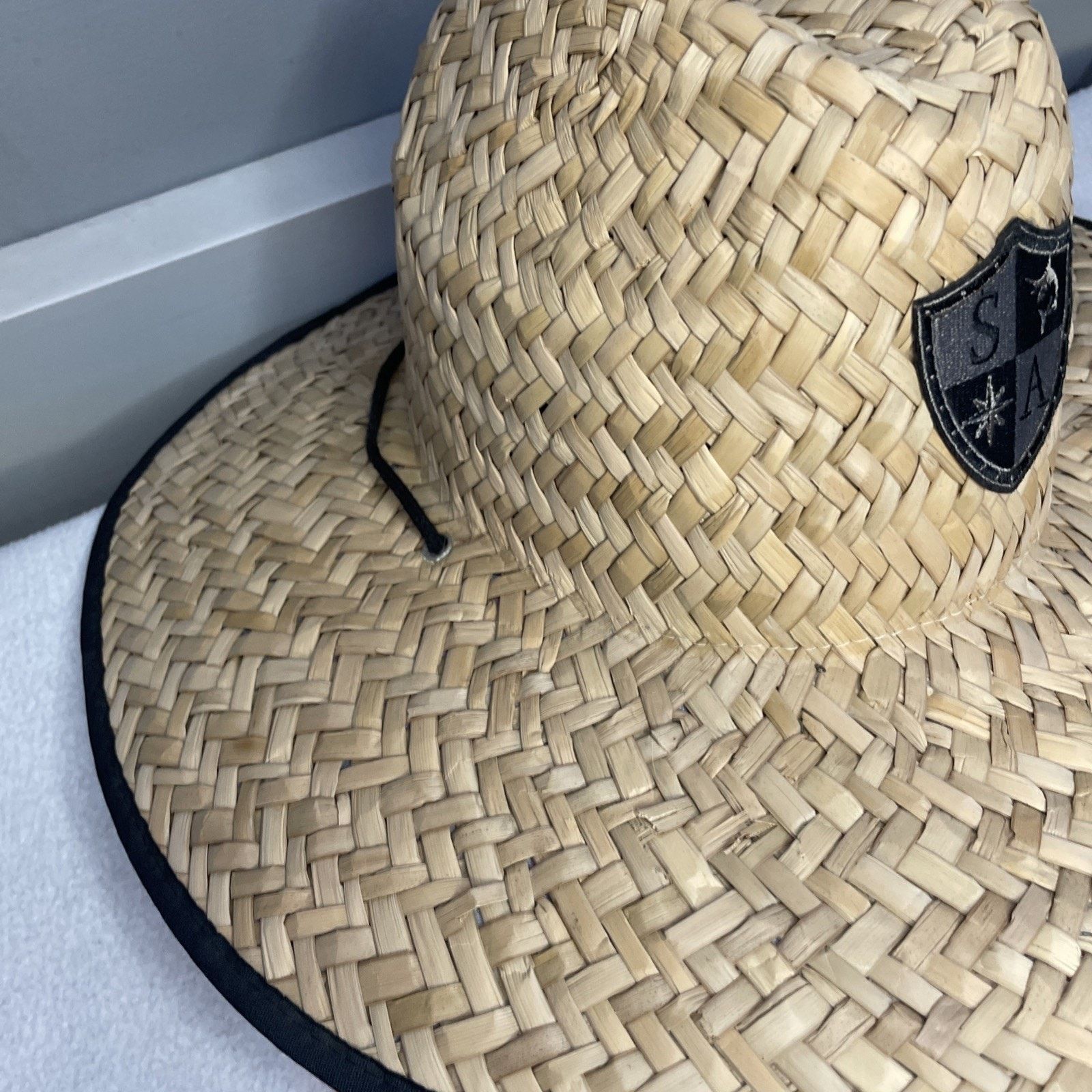 Other SA Palms Under Brim Straw Hat Flames Emblem Drawstring Size ONE SIZE - 4 Thumbnail