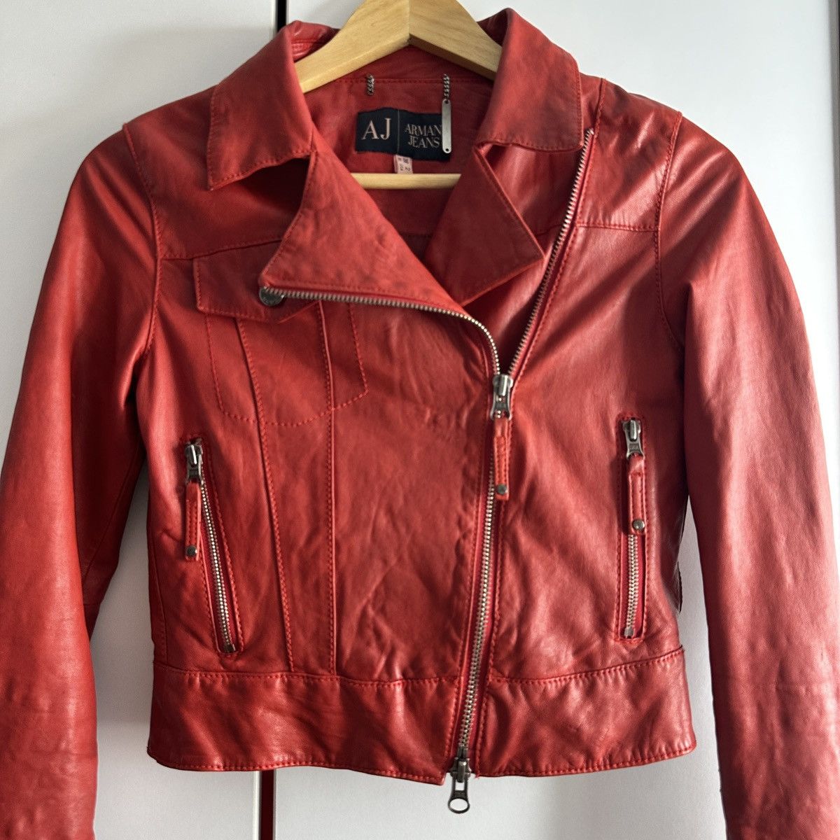 Emporio Armani leather jacket Armani Jeans Size XS / US 0-2 / IT 36-38 - 2 Thumbnail