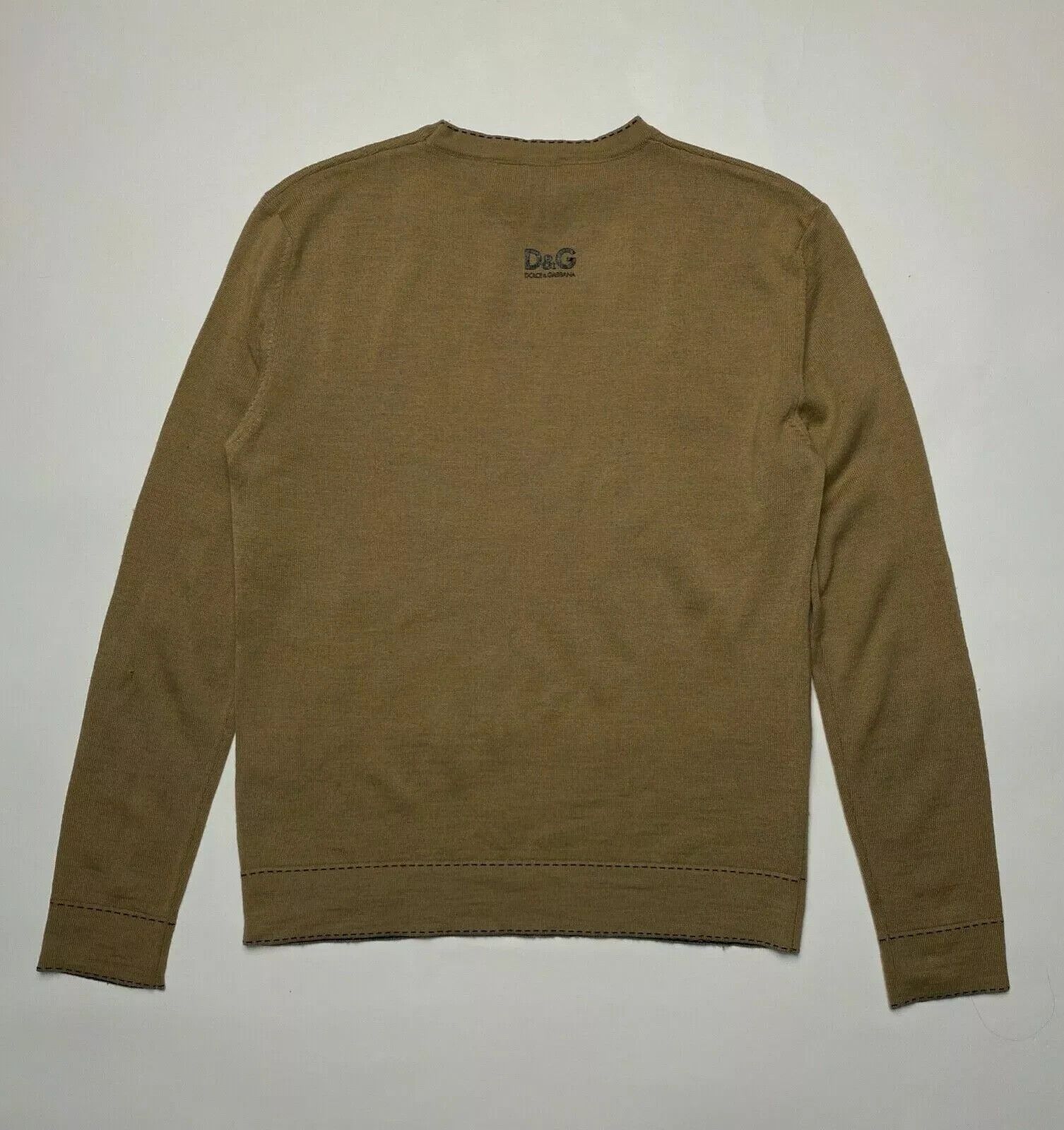 Dolce & Gabbana D&G Men Dolce & Gabbana Wool Brown Mens Sweater Size US M / EU 48-50 / 2 - 5 Thumbnail
