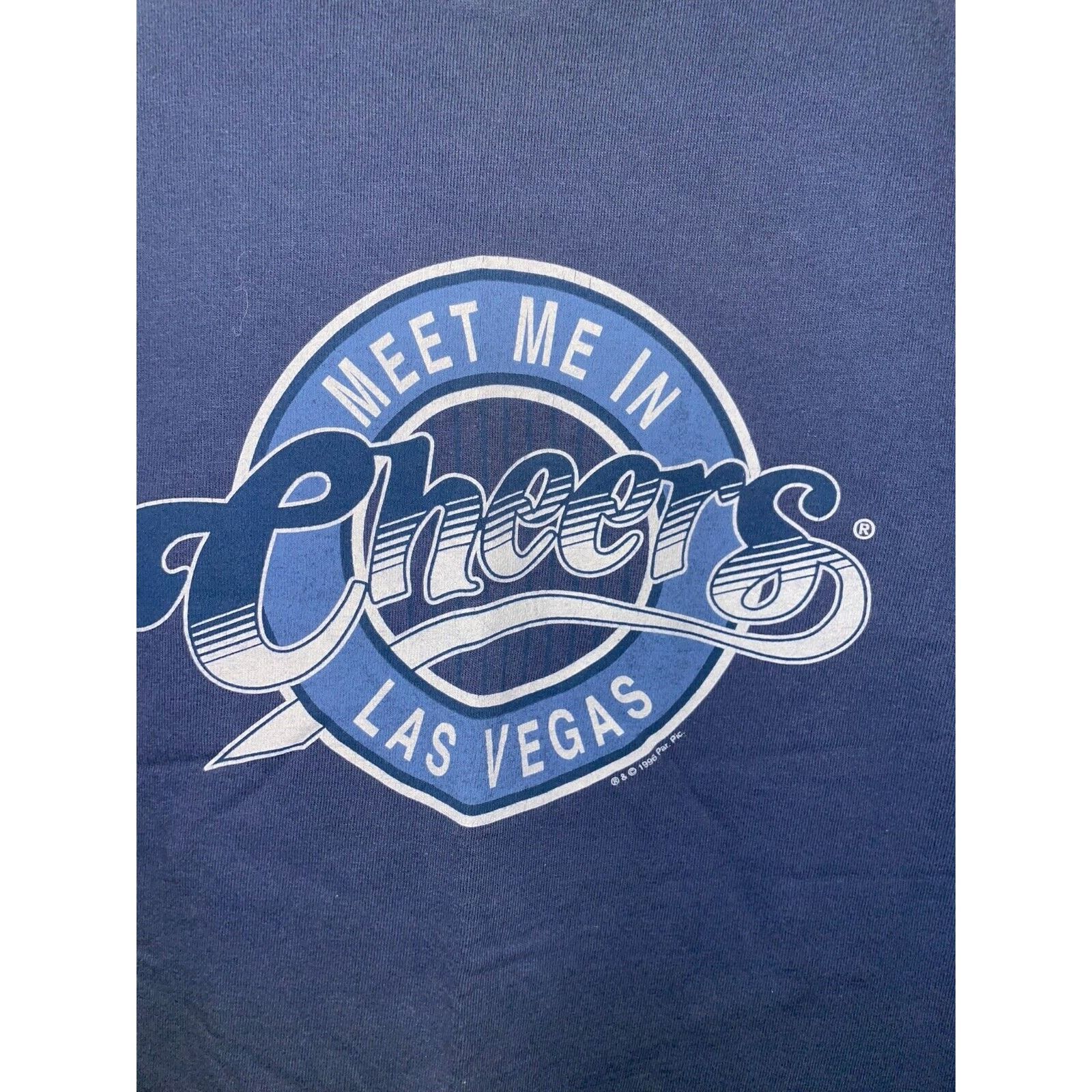 Vintage Vintage Cheers Shirt Las Vegas Meet Me HRLA Tv Show Tee 1996 Size US M / EU 48-50 / 2 - 2 Thumbnail