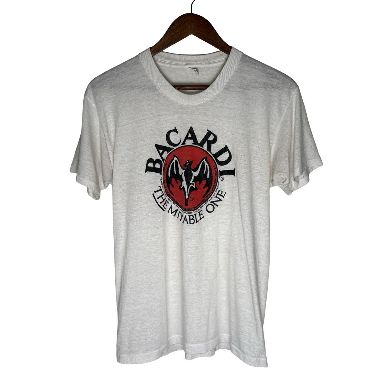 Other Vintage Bacardi Bat Logo T Shirt Paper Thin Men's L Bar Size US L / EU 52-54 / 3 - 1 Thumbnail