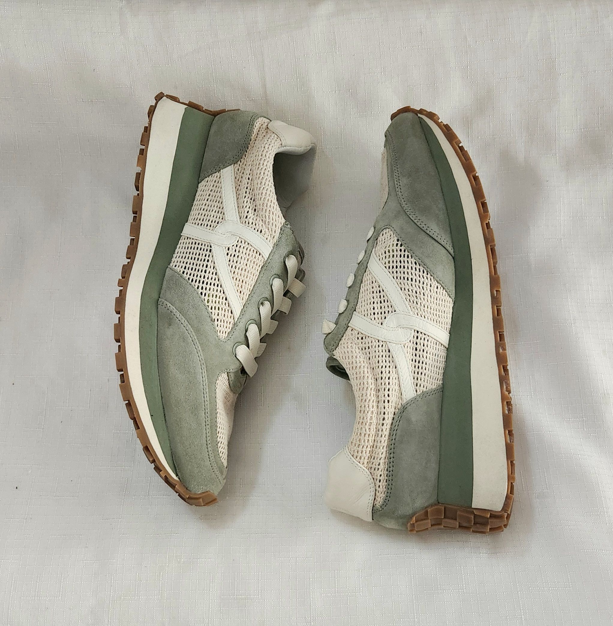 Designer × Veronica Beard Veronica Beard Valentina Wedge Slip-On Sneaker Sage Green 12 Size US 12 / IT 42 - 4 Thumbnail