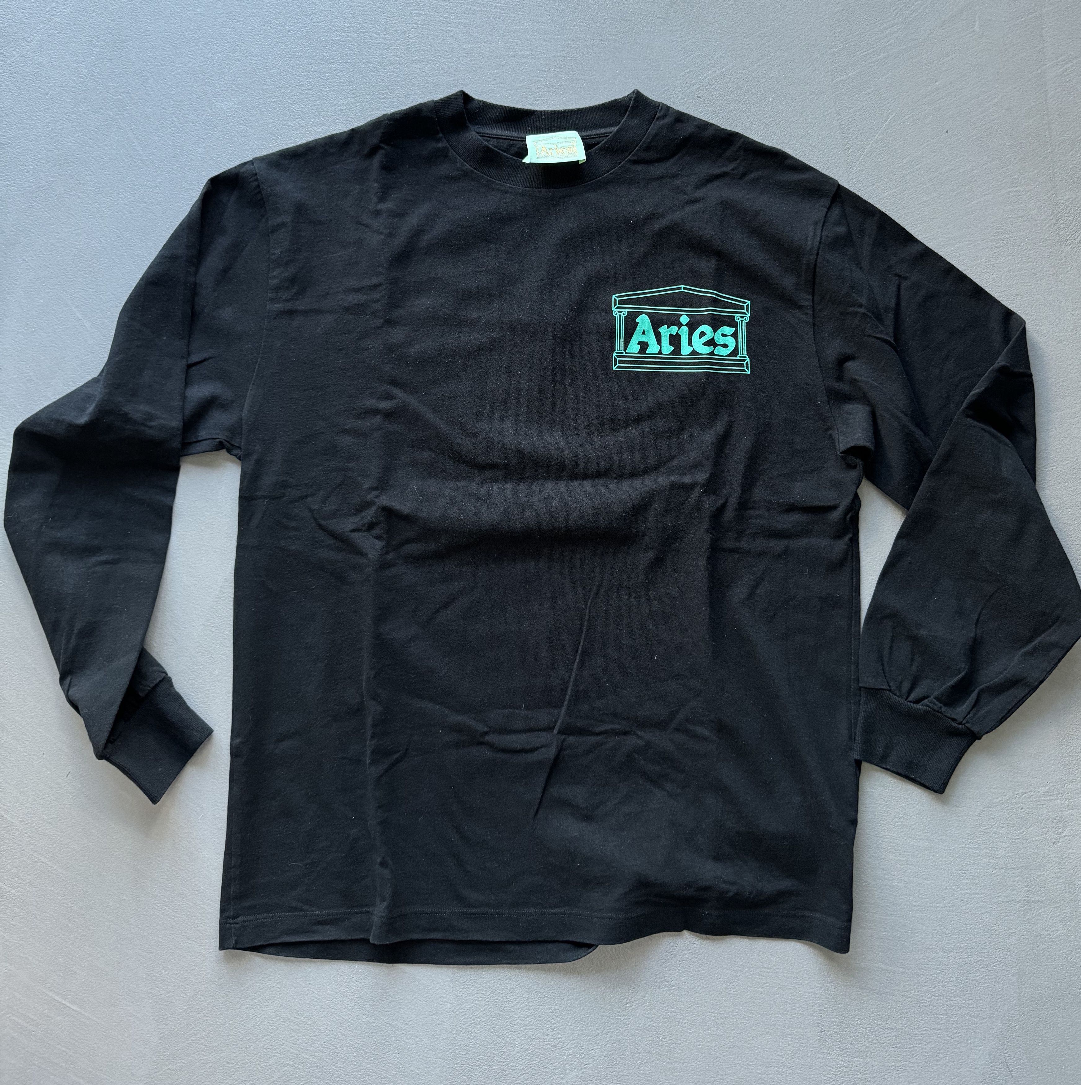 Aries Aries Arise Logo Long Sleeve T-shirt, Black Size US M / EU 48-50 / 2 - 2 Thumbnail