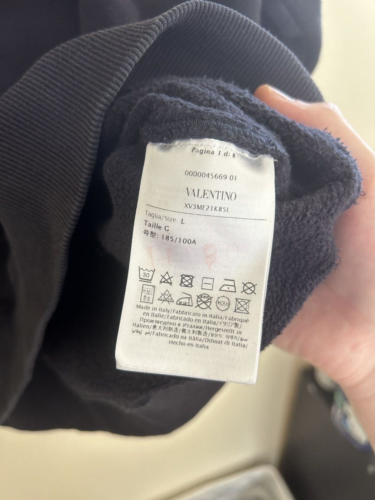 Valentino Valentino Logo Hoodie Size US L / EU 52-54 / 3 - 6 Thumbnail
