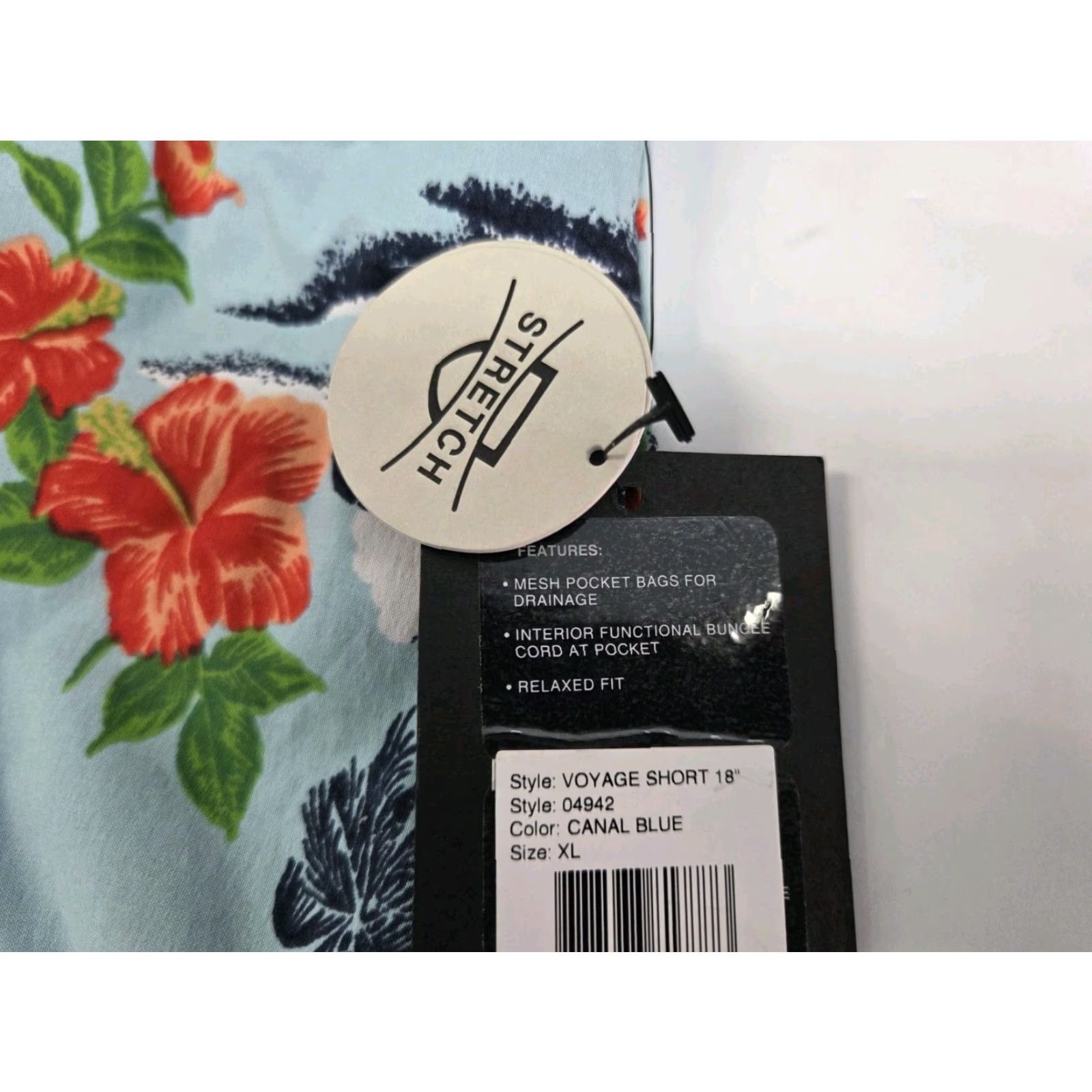 Brixton Brixton Mens Swim Shorts Relaxed Fit Floral Multicolor Nylon Spandex Back Pocket Drawstring XL Size US 36 / EU 52 - 6 Thumbnail