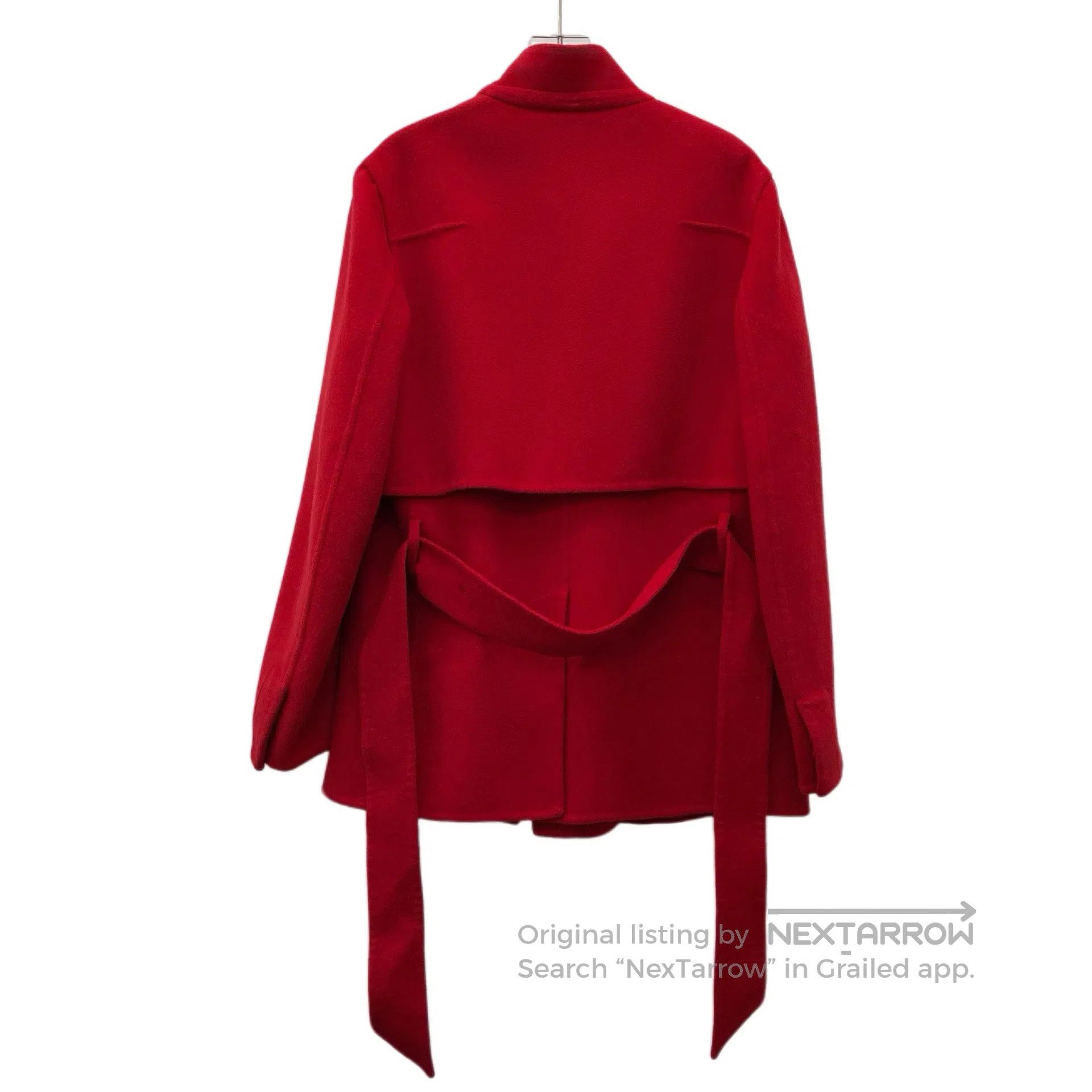 Dior Dior Red Cashmere Stand Collar Belted Trench Coat| Size US S / EU 44-46 / 1 - 2 Thumbnail