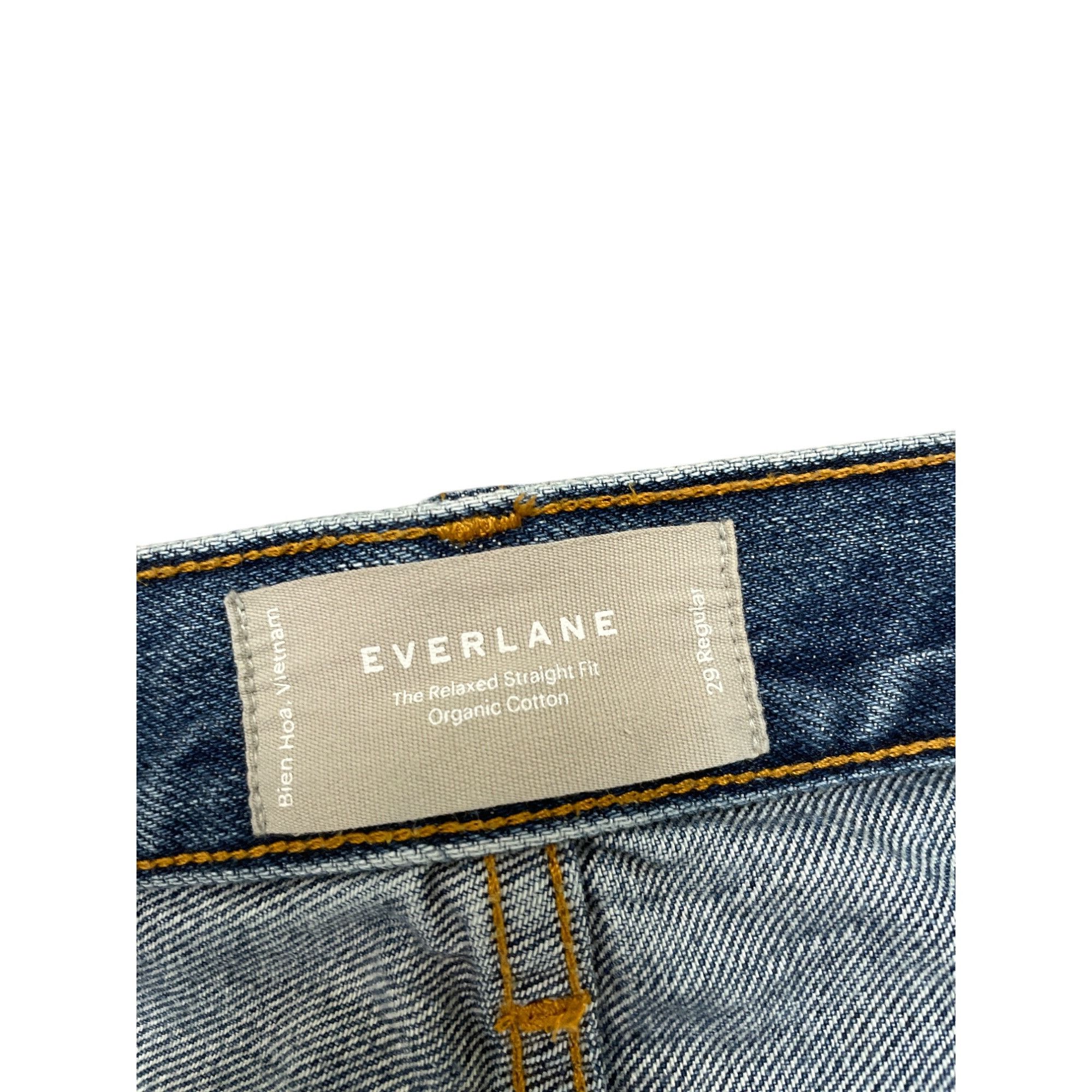 Everlane Everlane Mens Relaxed Straight Fit Blue Denim Jeans size 29R Size US 29 - 6 Thumbnail