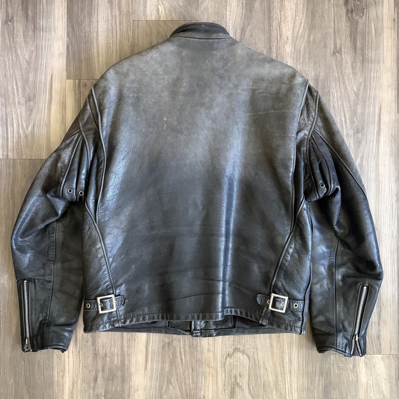 Schott × Vintage Vintage Schott 141 Cowhide Leather Cafe Racer Jacket 42 Size US L / EU 52-54 / 3 - 16 Thumbnail