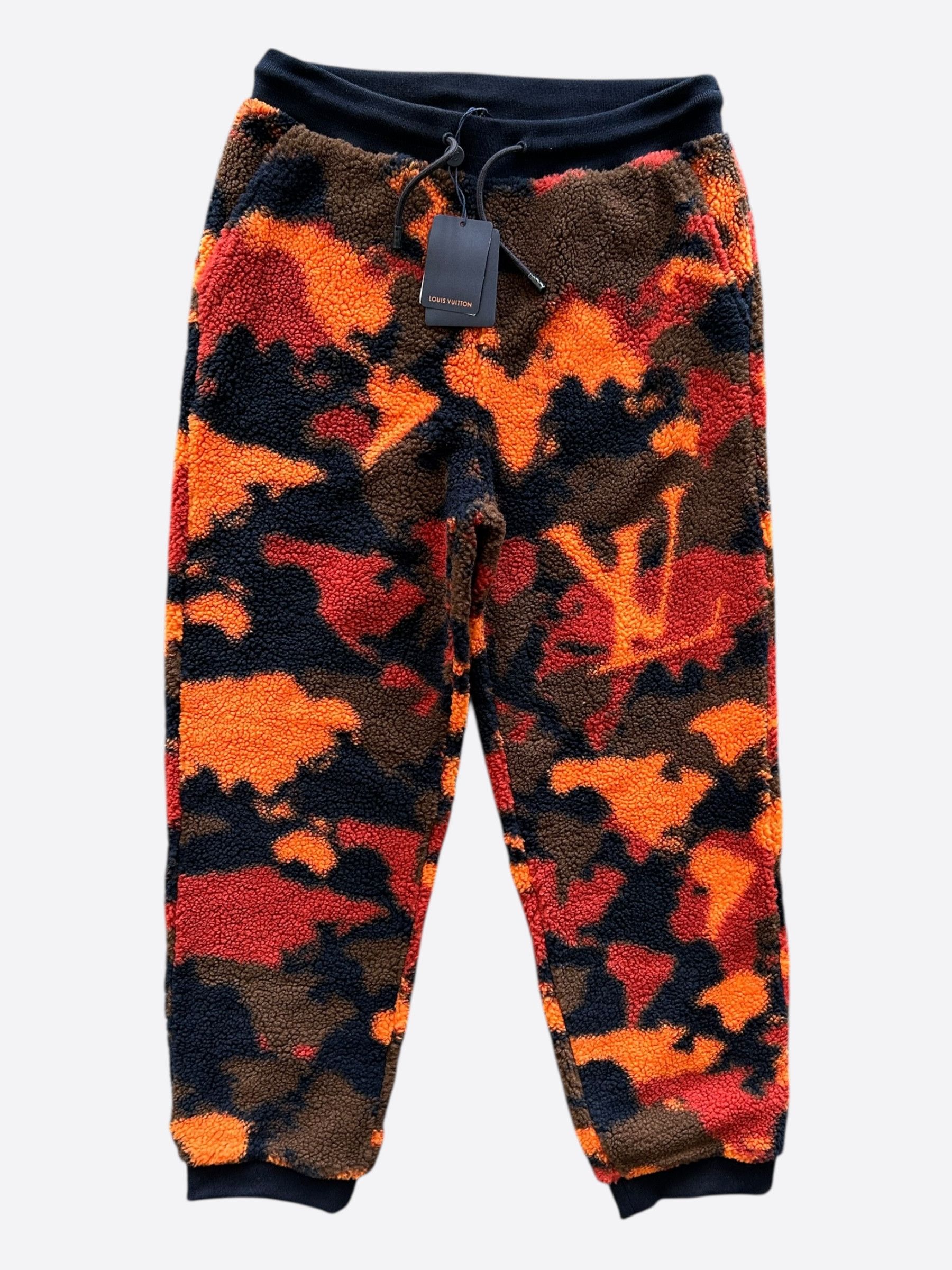 Louis Vuitton Louis Vuitton Orange Camouflage Fleece Sweatpants Size US 34 / EU 50 - 1 Thumbnail